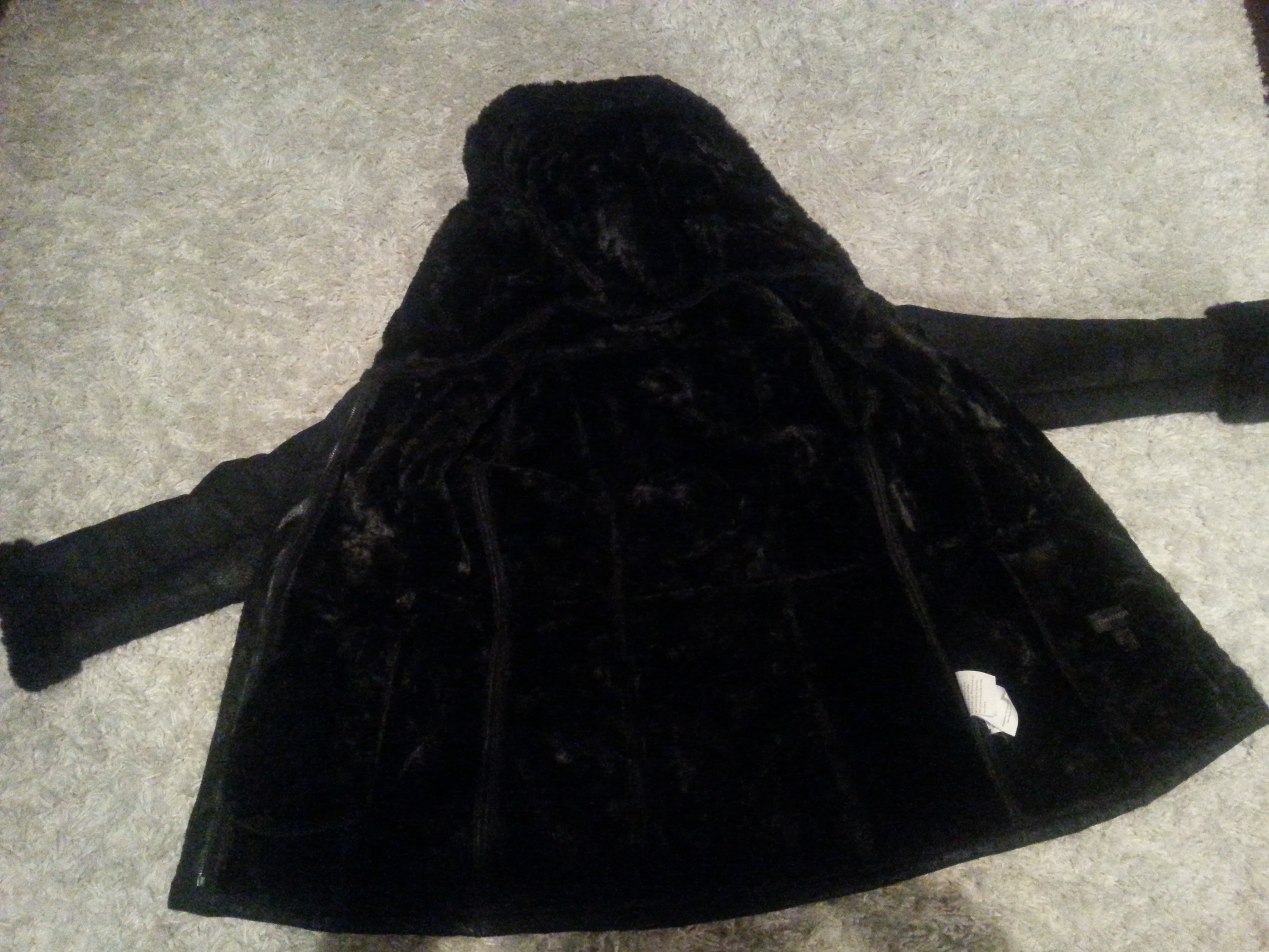 DANIER BLACK LEATHER WINTER COAT WITH HOOD - photo 3
