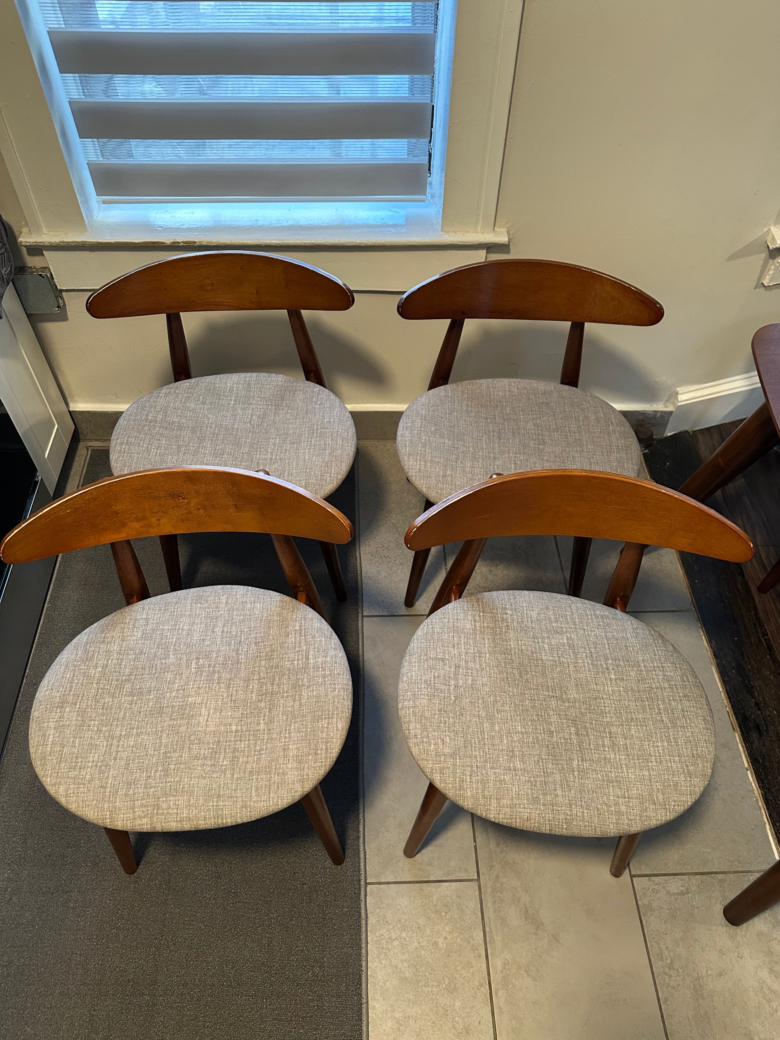 Mid-Century Modern Dining Set – Table, 4 Chairs + Bench - photo 4