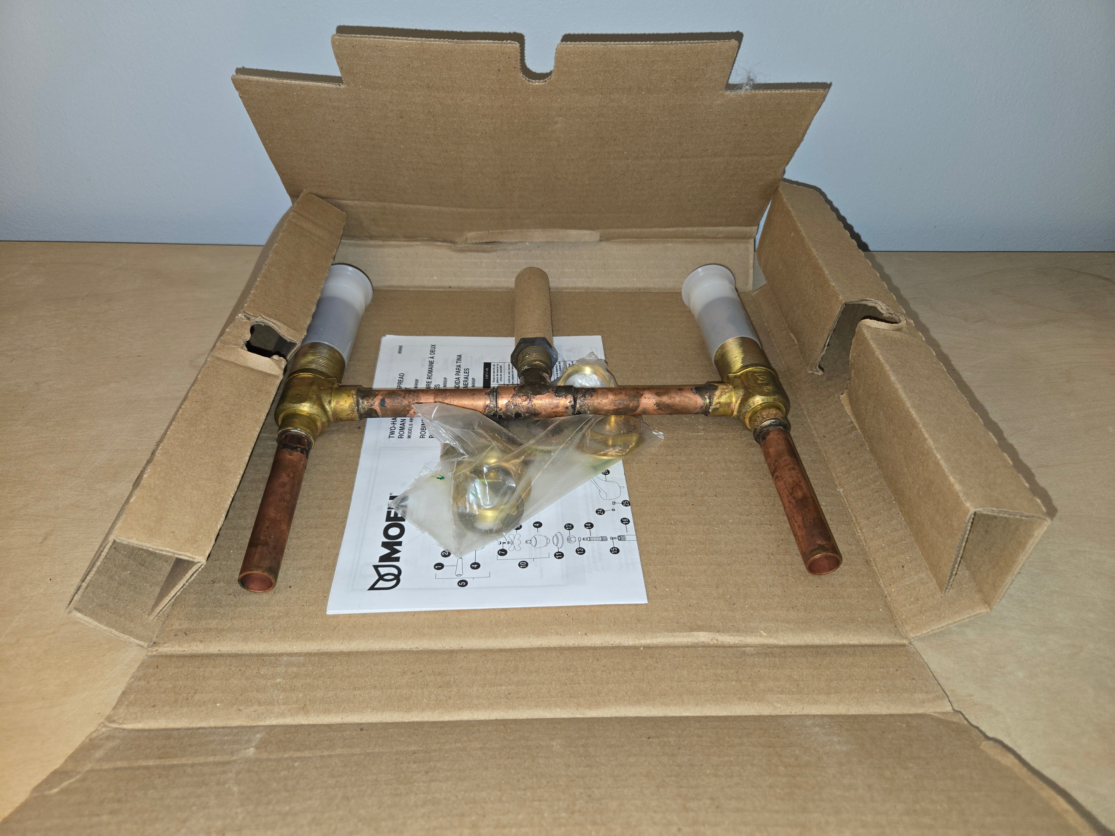 4997 Moen Rough-in 2 handle Roman tub valve.