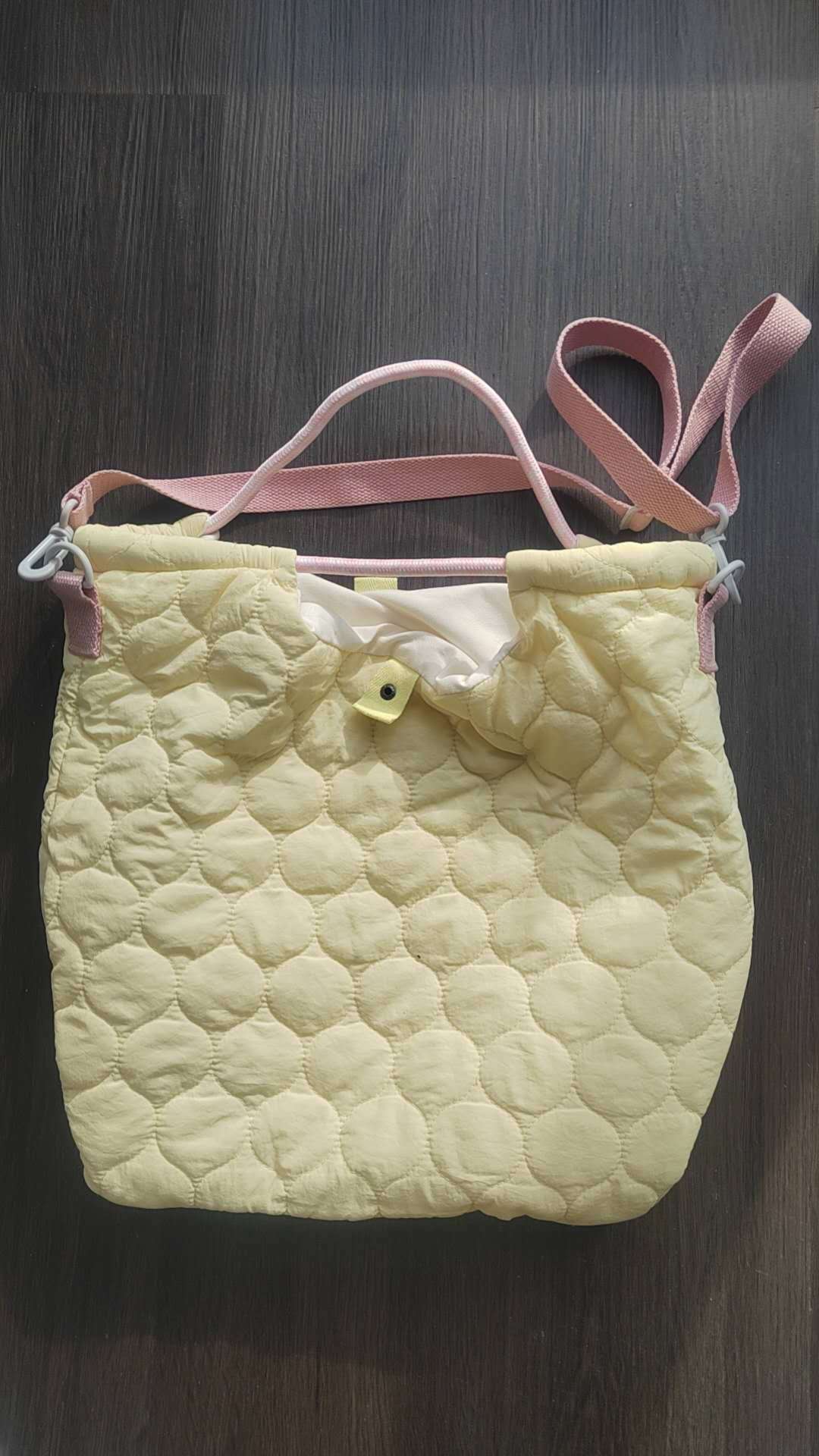 Yellow Quilted Tote Bag "CHILL VIBES" - photo 2