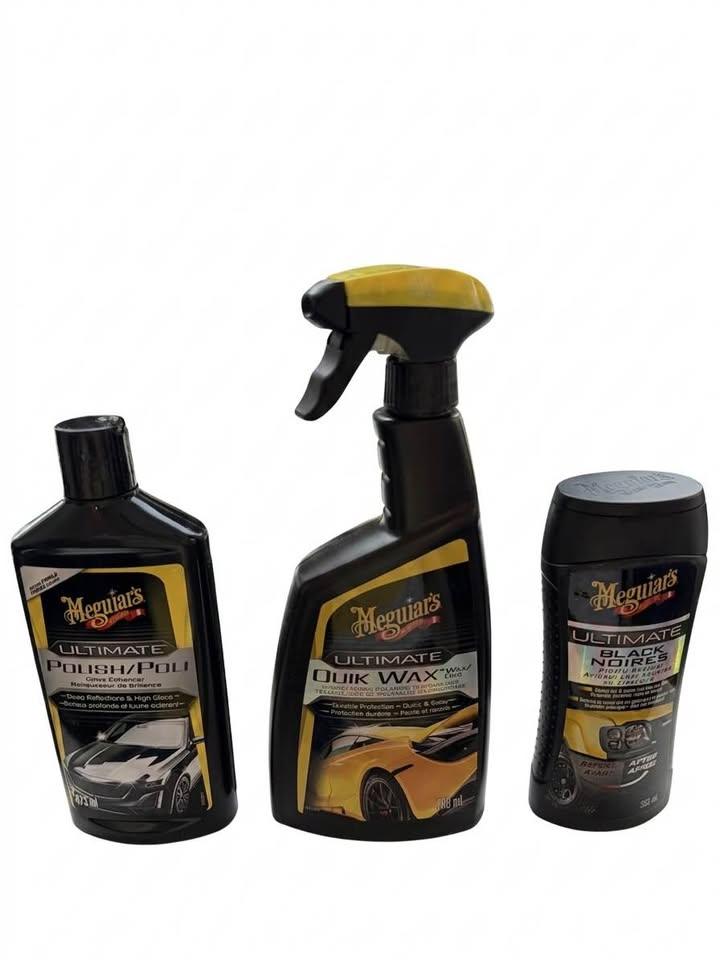 Meguiar's Ultimate Polish, Quik Wax & Black Notes Car Care Set