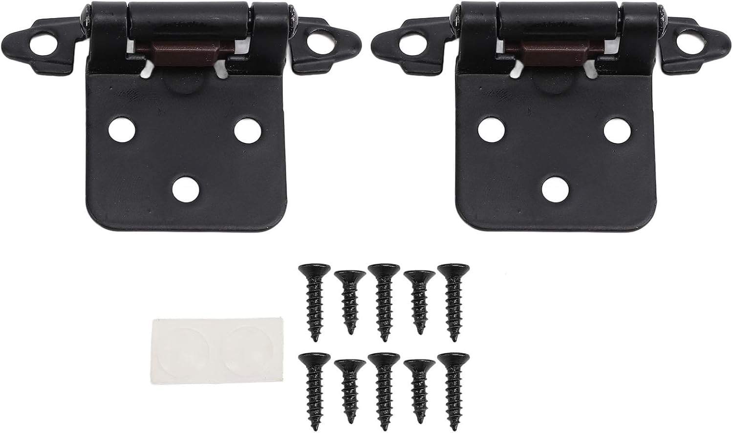 Black Cabinet Hinges (Set of 2) with Screws - photo 2
