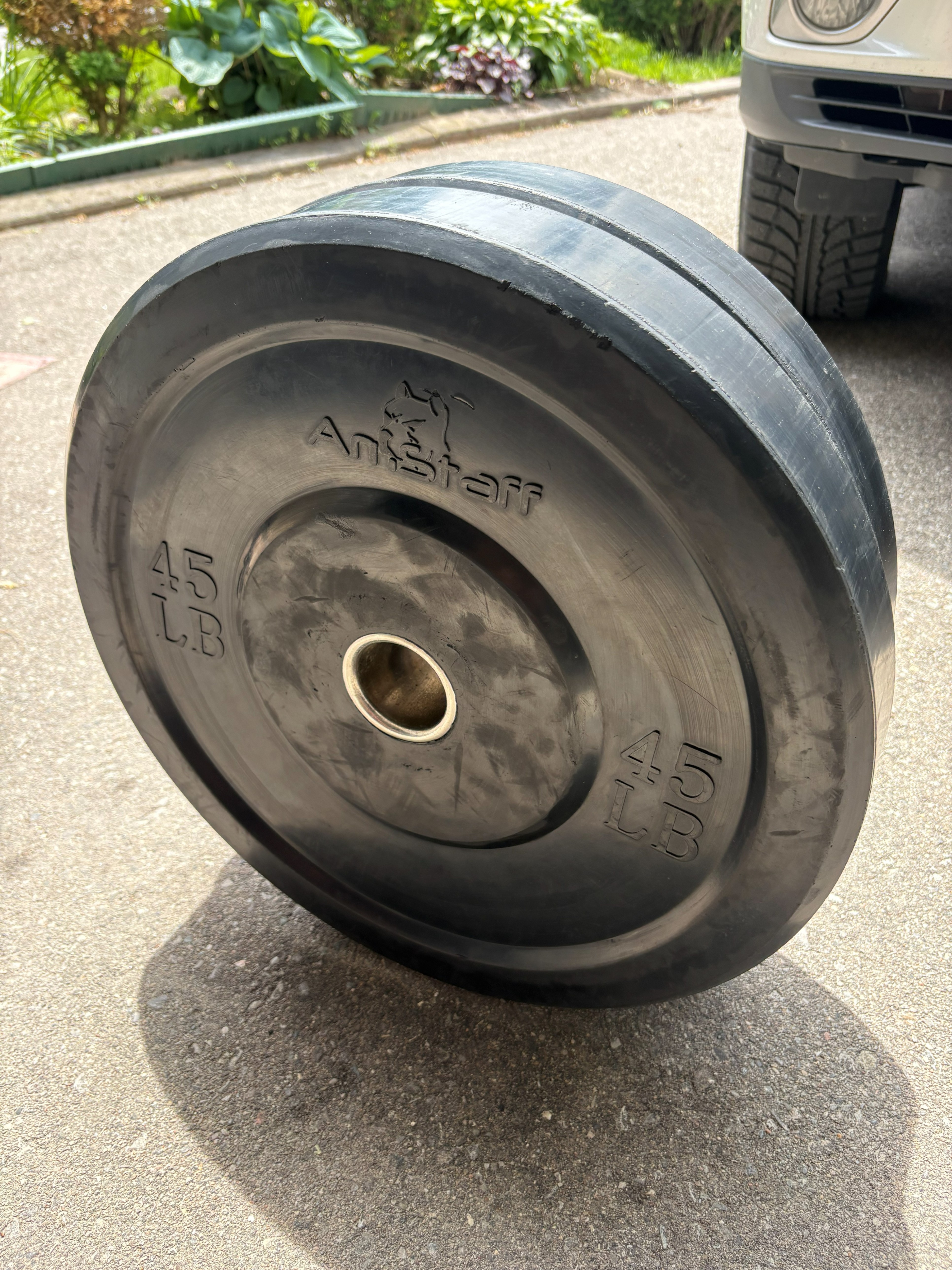 Amstaff 45lb Bumper Plates, Pair (90lb), 2" Olympic