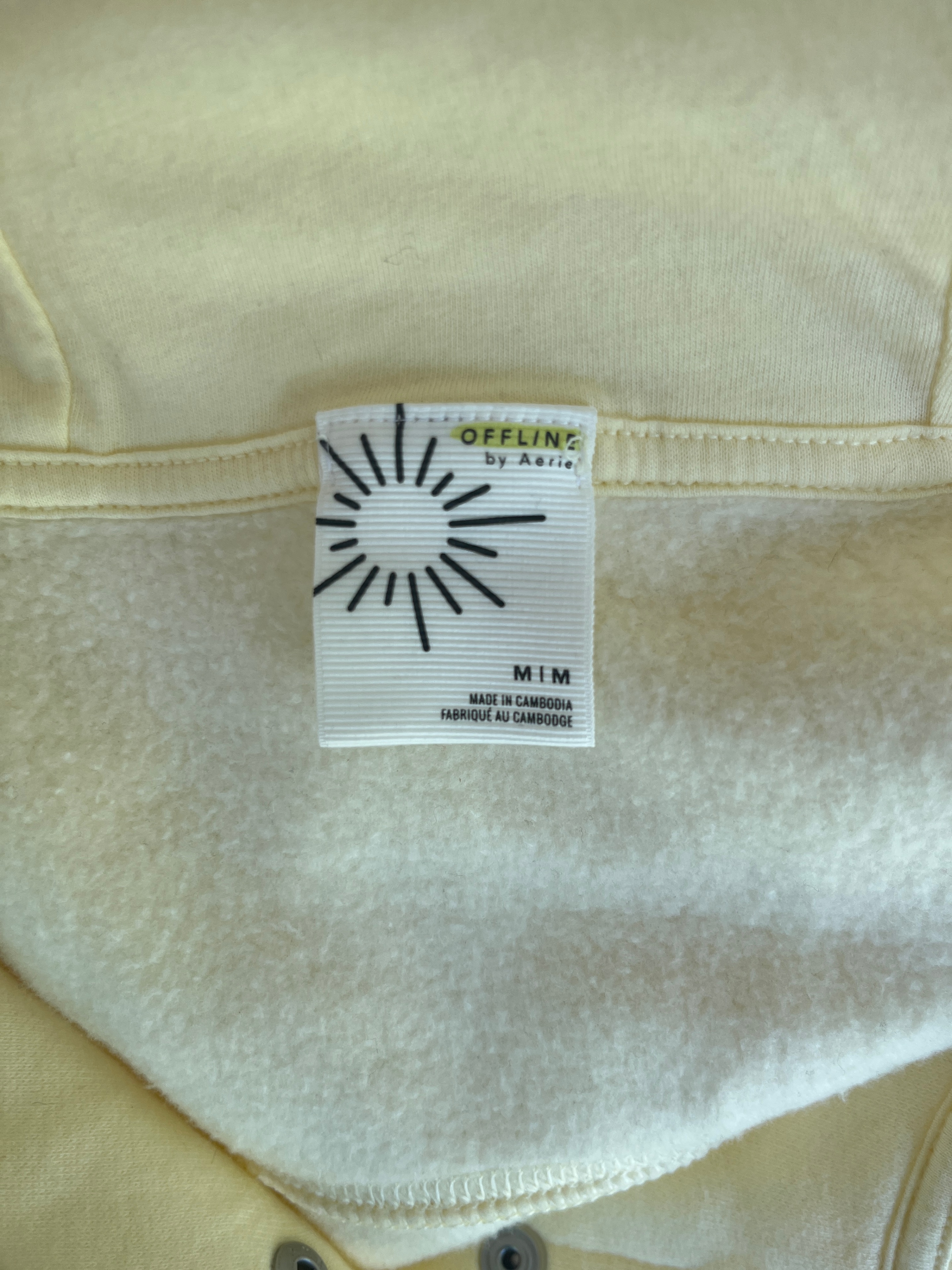 OFFLINE by Aerie Yellow Snap Neck Hoodie - photo 3