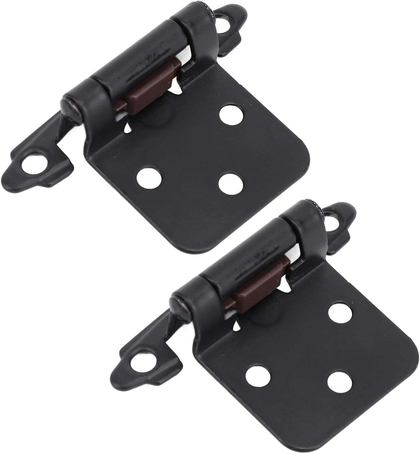 Black Cabinet Hinges (Set of 2) with Screws