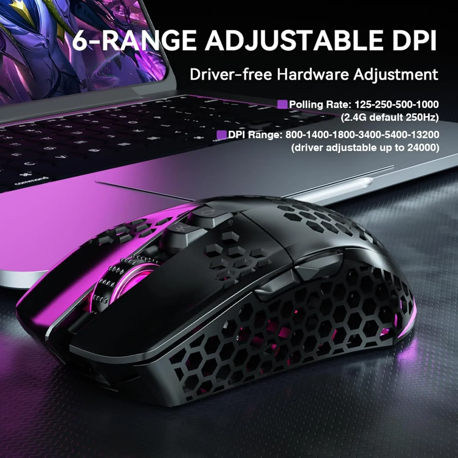 Solakaka SM600 Tri-Mode Wireless Gaming Mouse RGB I – New Sealed - photo 4