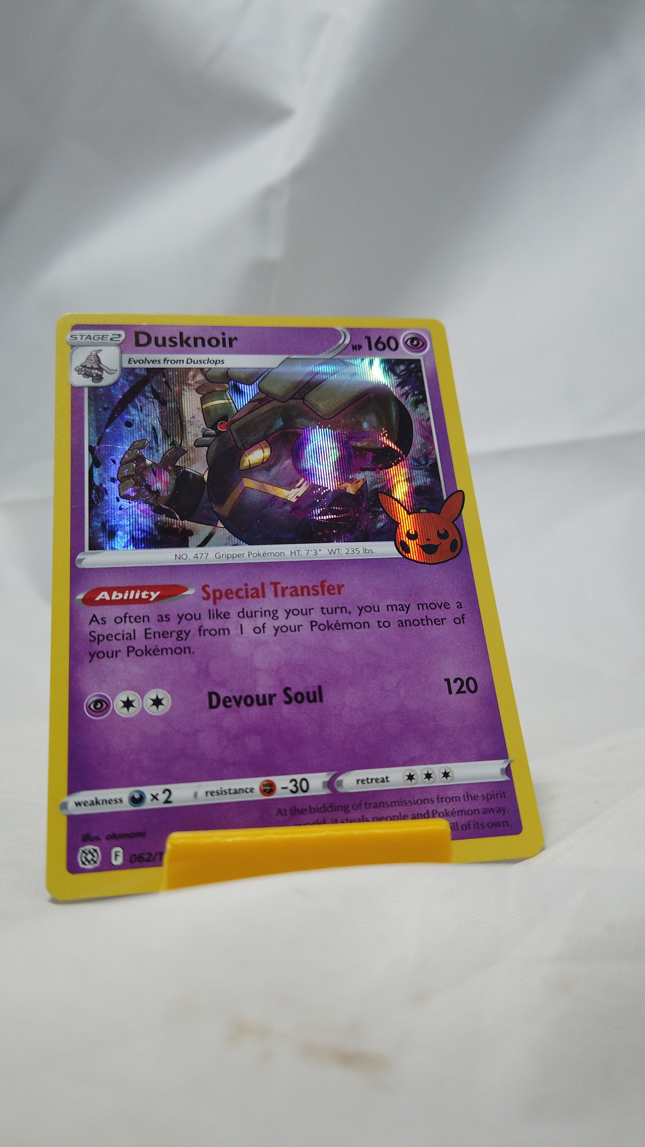 Pokemon Dusknoir 62/172 Brilliant Stars Tick or Trade Card Holo