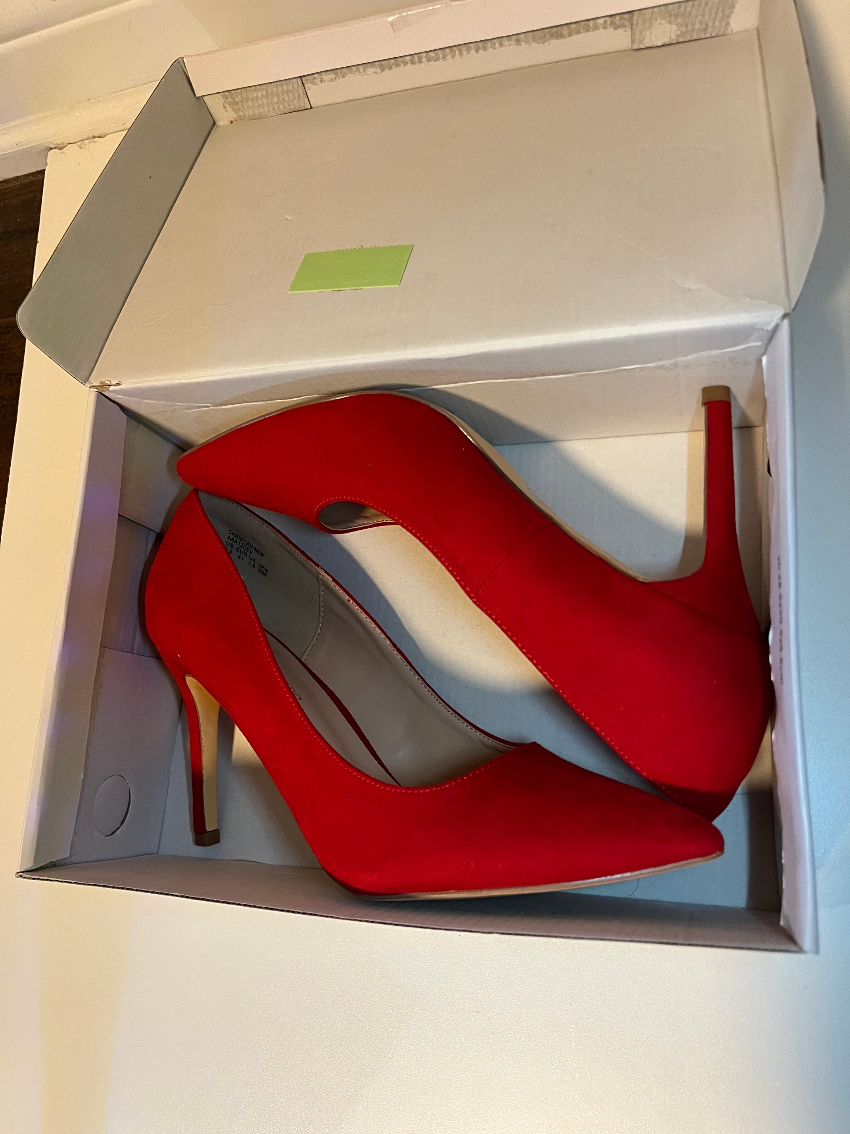 DREAM PAIRS Red Suede Pointed-Toe Stiletto Heels Size 9.5 - photo 5