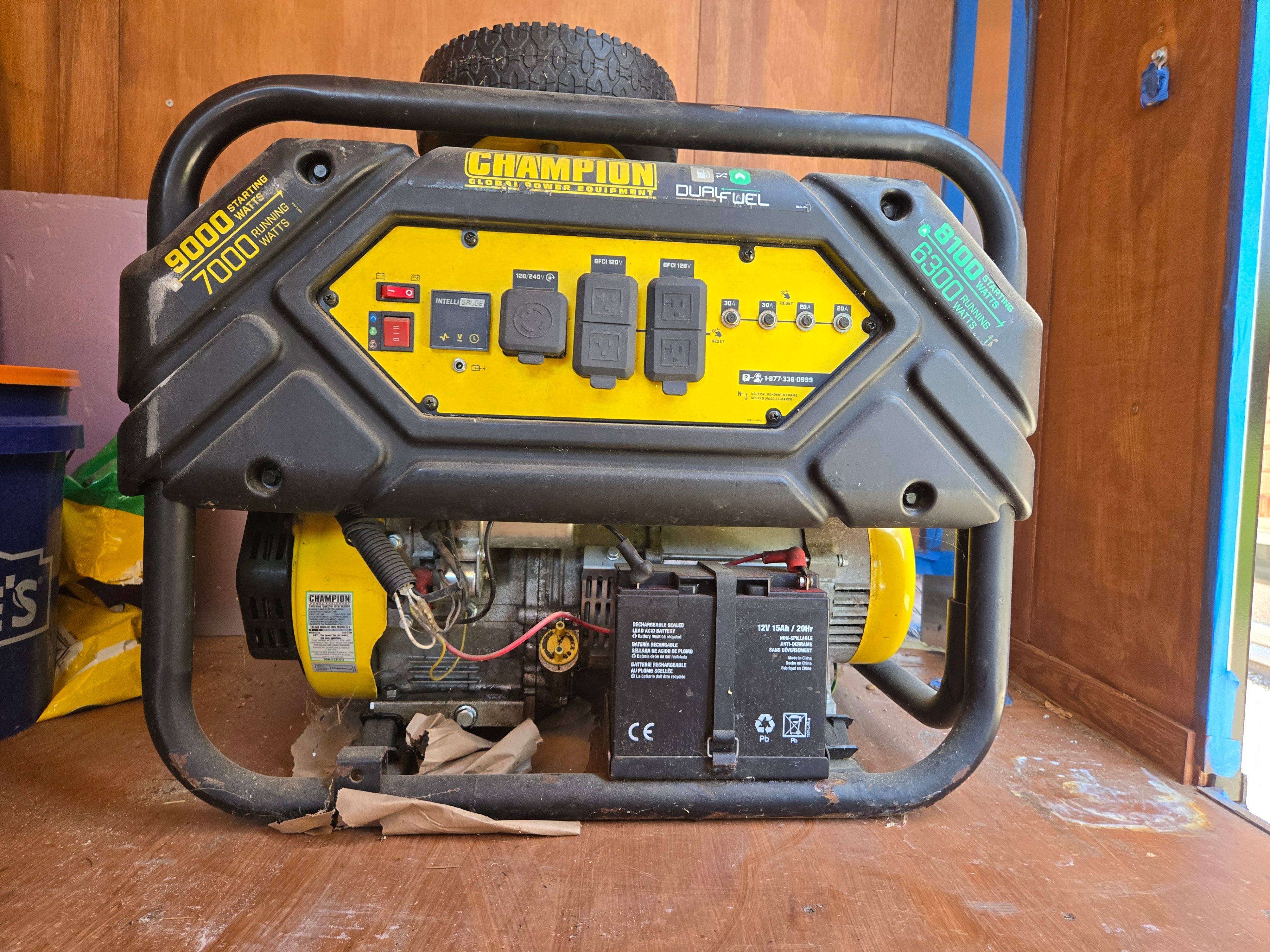 Champion Dual Fuel 7000W Portable Generator - $650