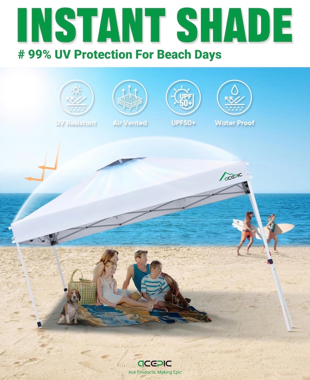 10x10ft Pop Up Canopy Tent Easy Setup Portable High Quality