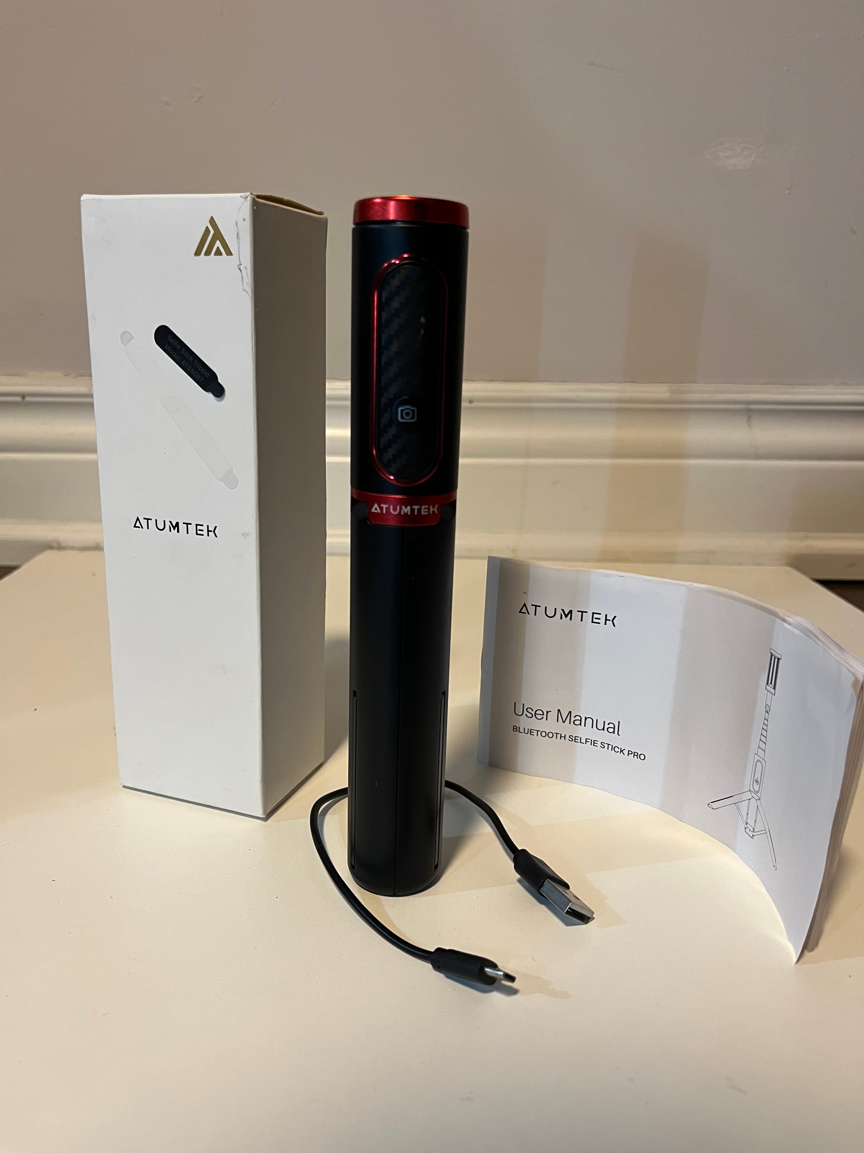 ATUMTEK Extendable Bluetooth Selfie Stick Tripod Wireless Remote - photo 3