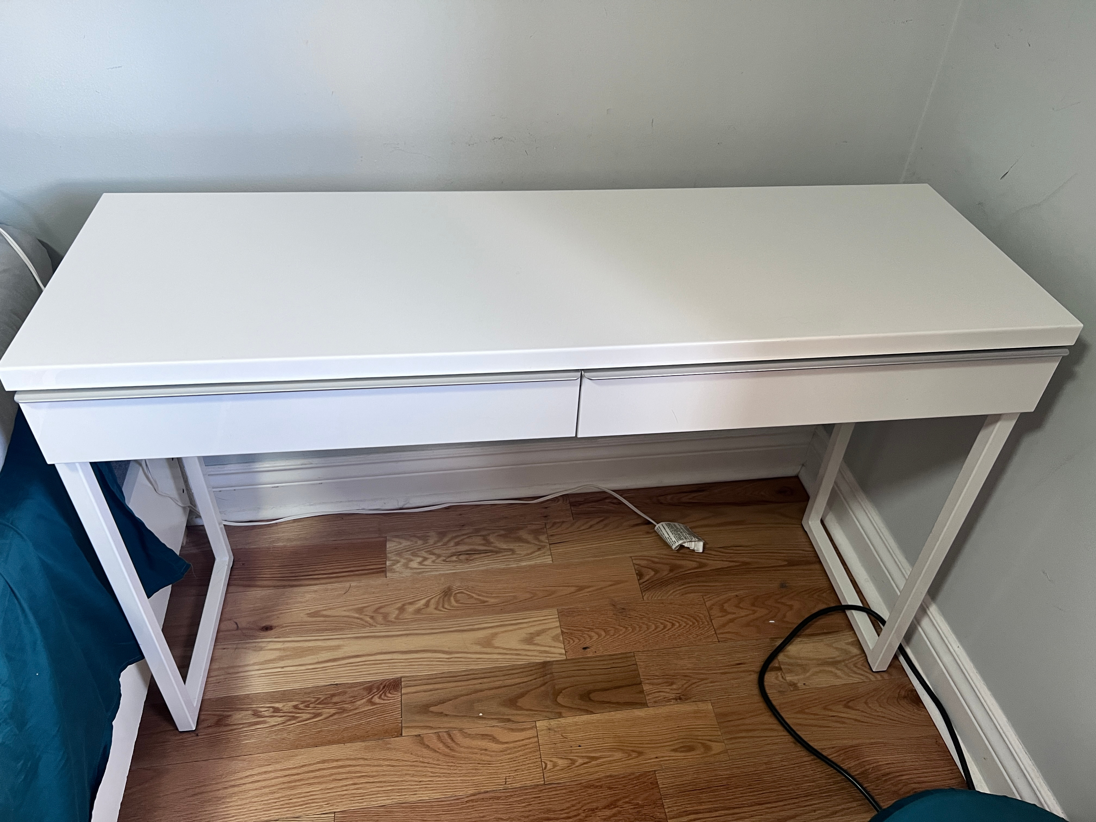 Dressing White Two-Drawer Table (IKEA)