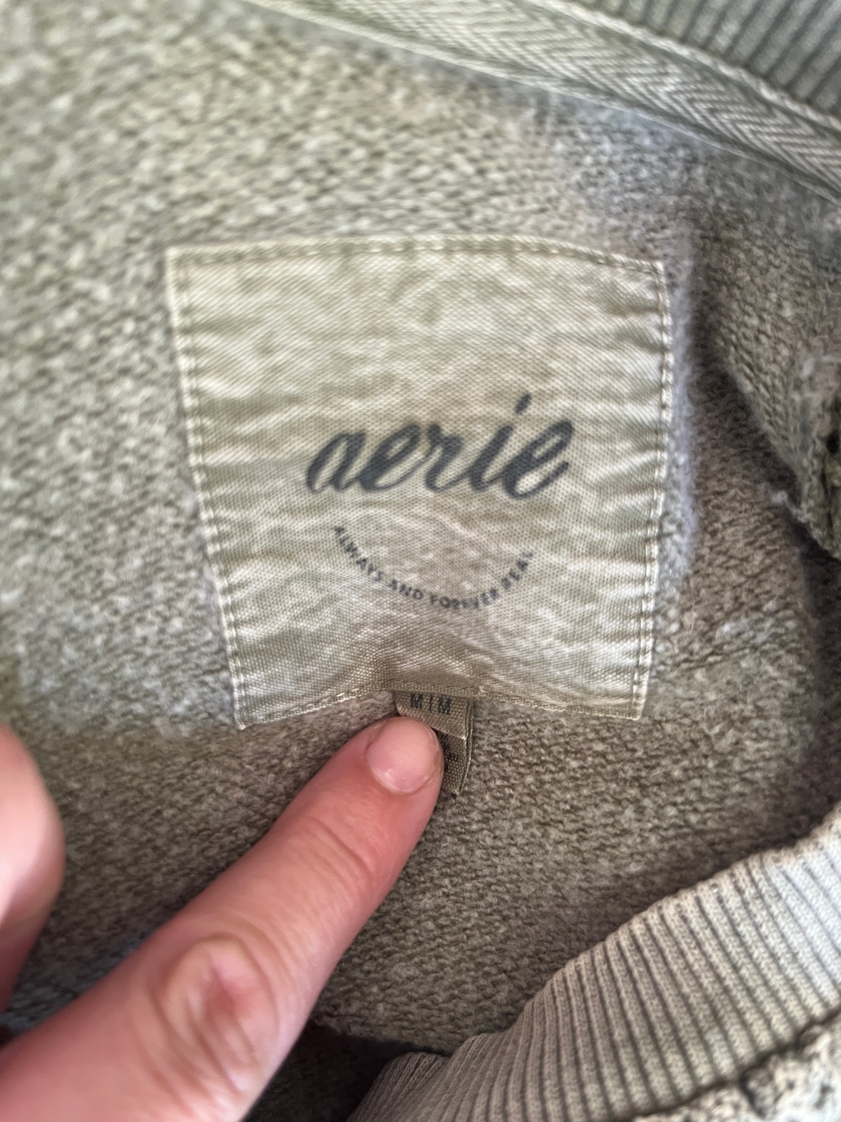 Aerie Green Embroidered Sweatshirt - Medium - photo 3