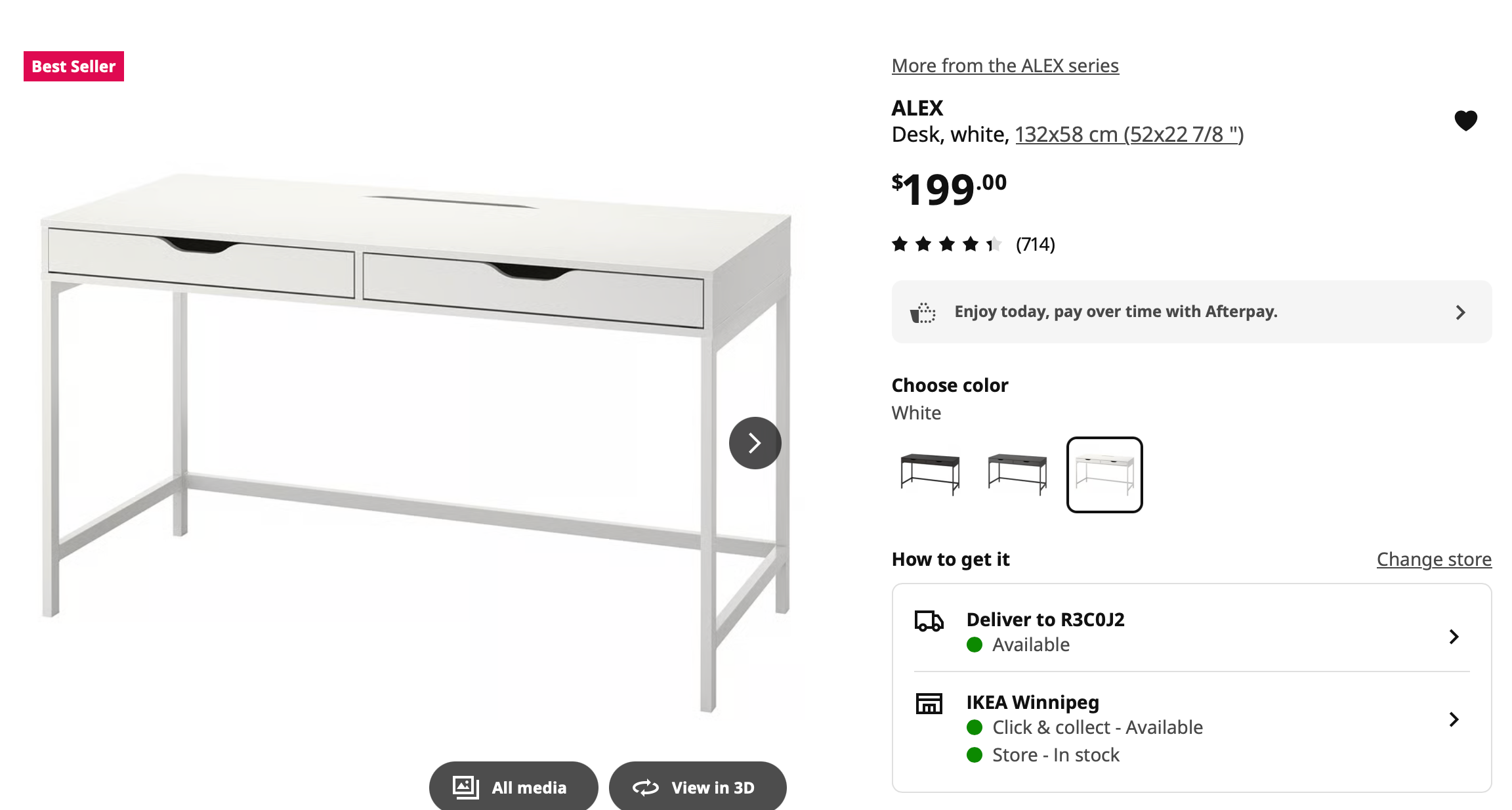 Desk with 2 drawers - photo 4