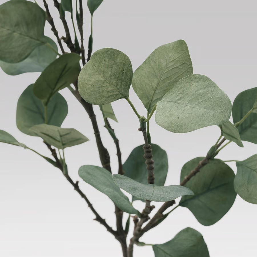 🌿 Elegant Vase with Artificial Eucalyptus Leaves- Like New - photo 5