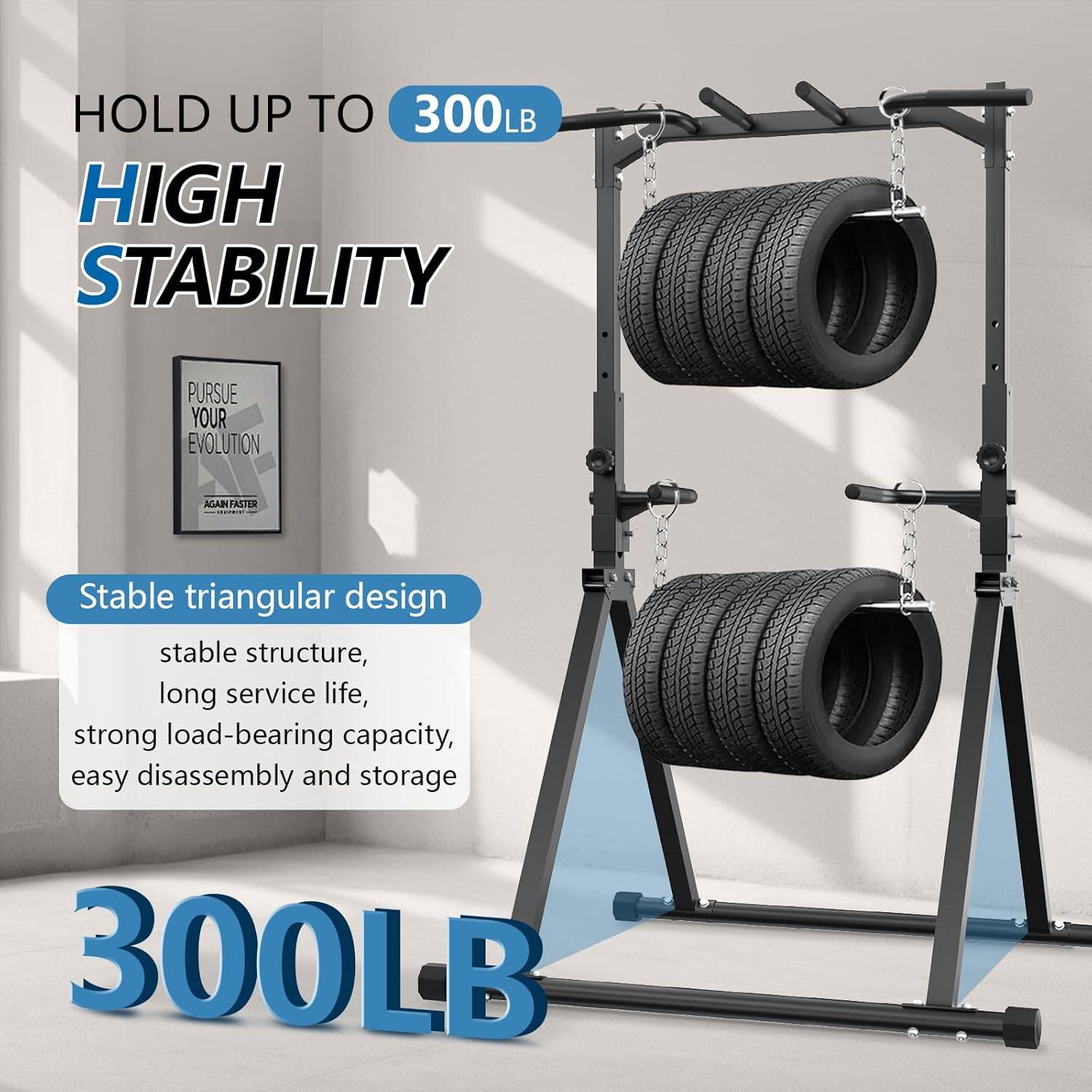 Foldable Power Tower - Pull Up Bar & Dip Station - photo 4