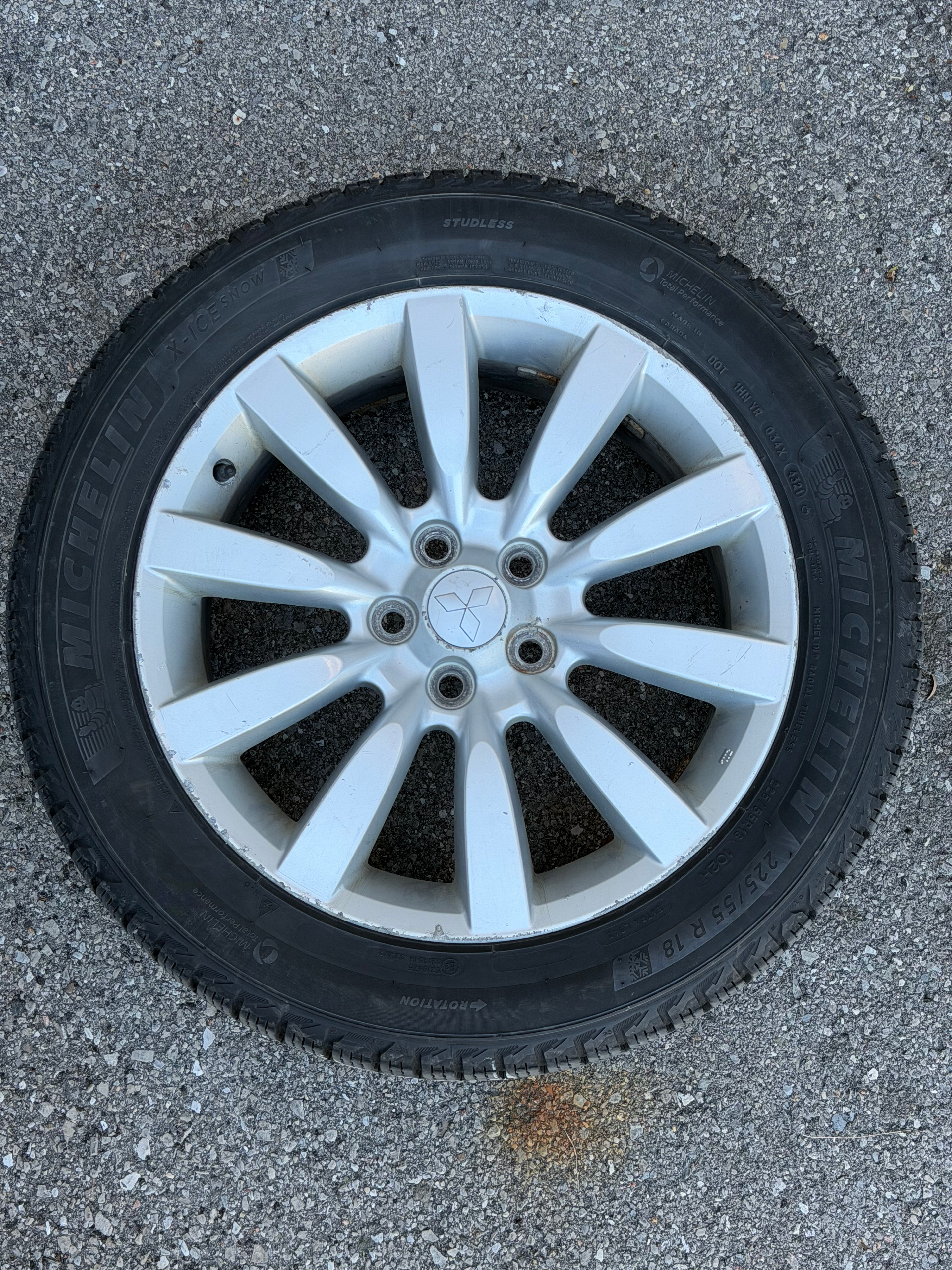 Michelin X-ICE Winter Tires + Mitsubishi Alloy Rims - Set of 4 - photo 2