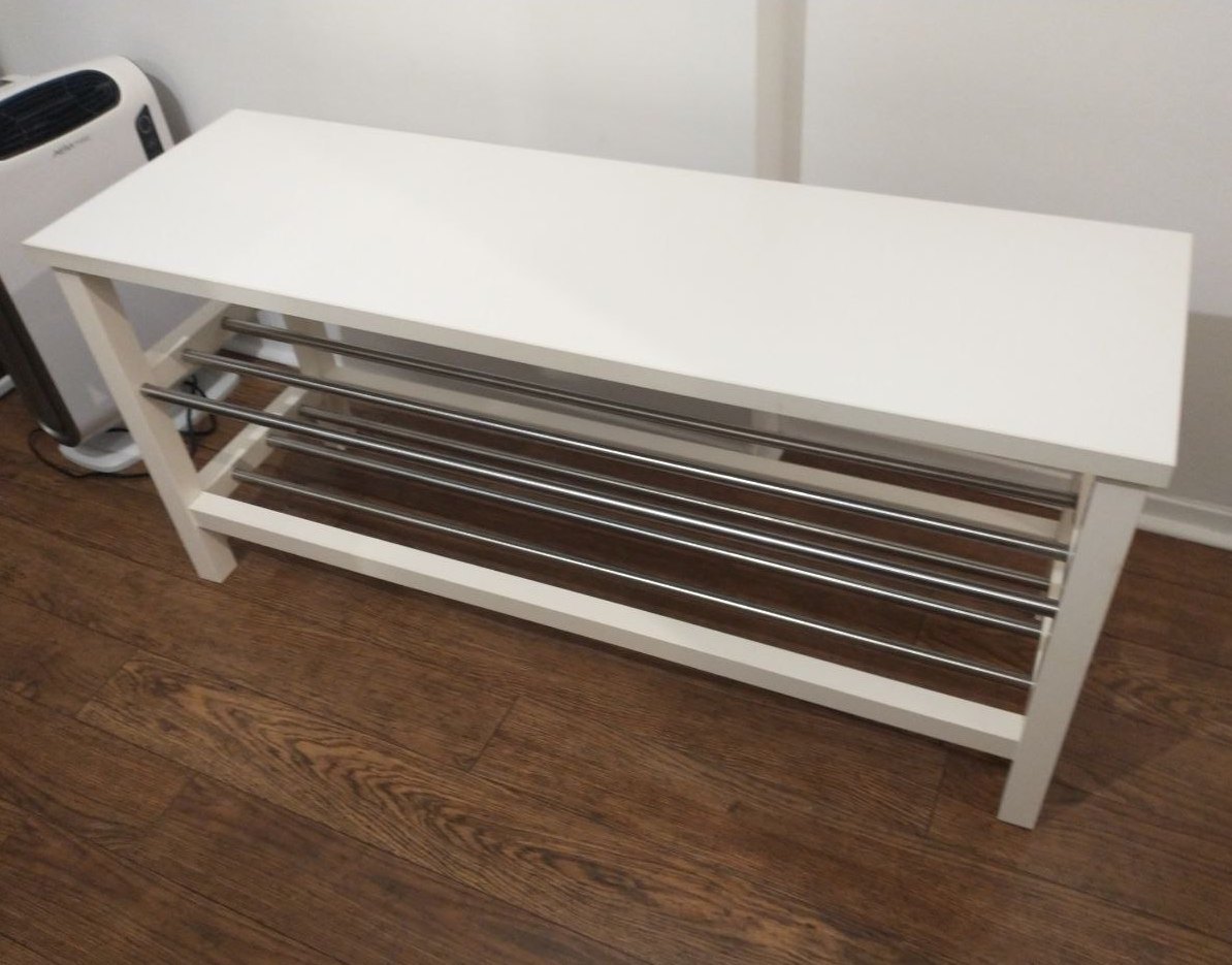 Bench with Shoe Storage - Like New - photo 2