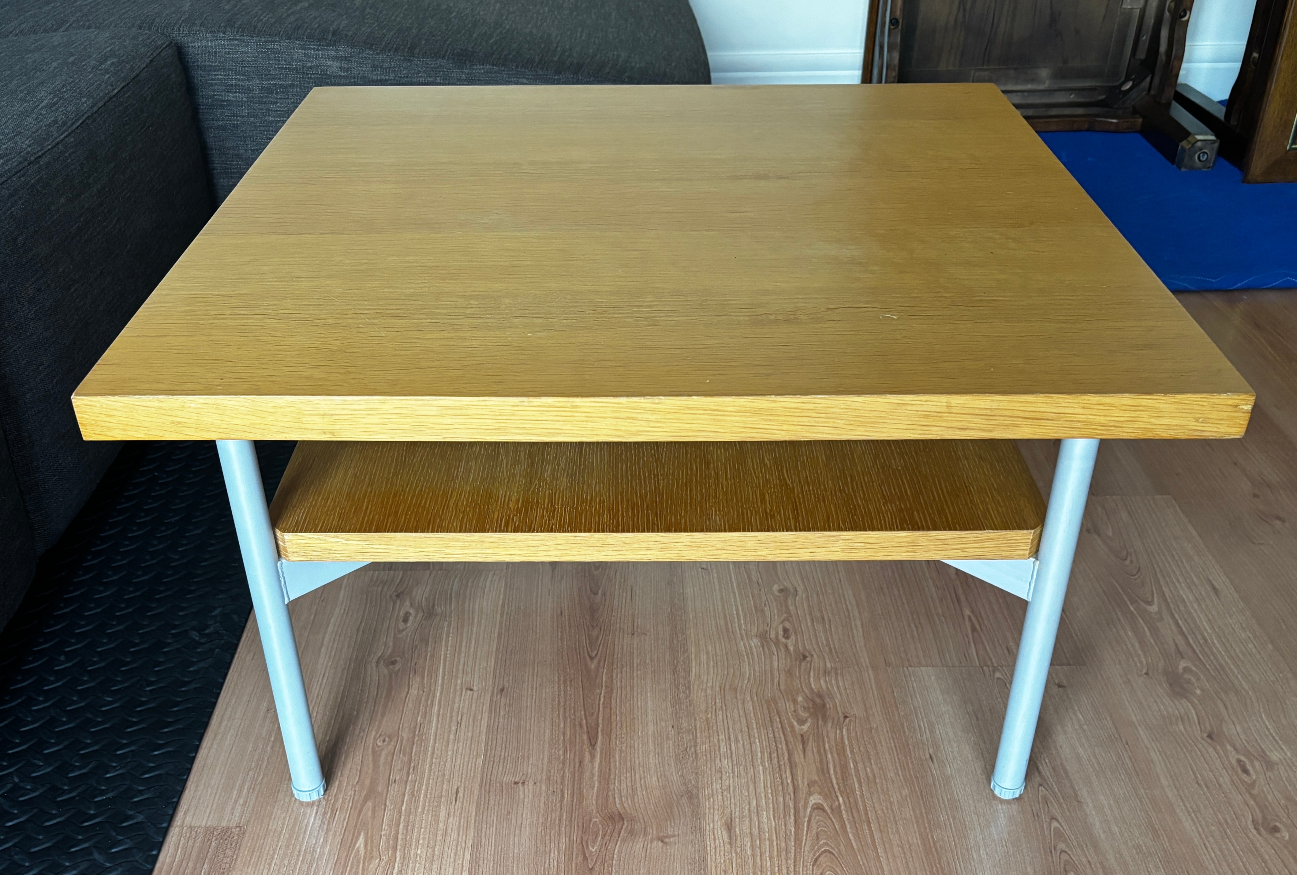 EQ3 Solid Wood & Metal Square Coffee Table