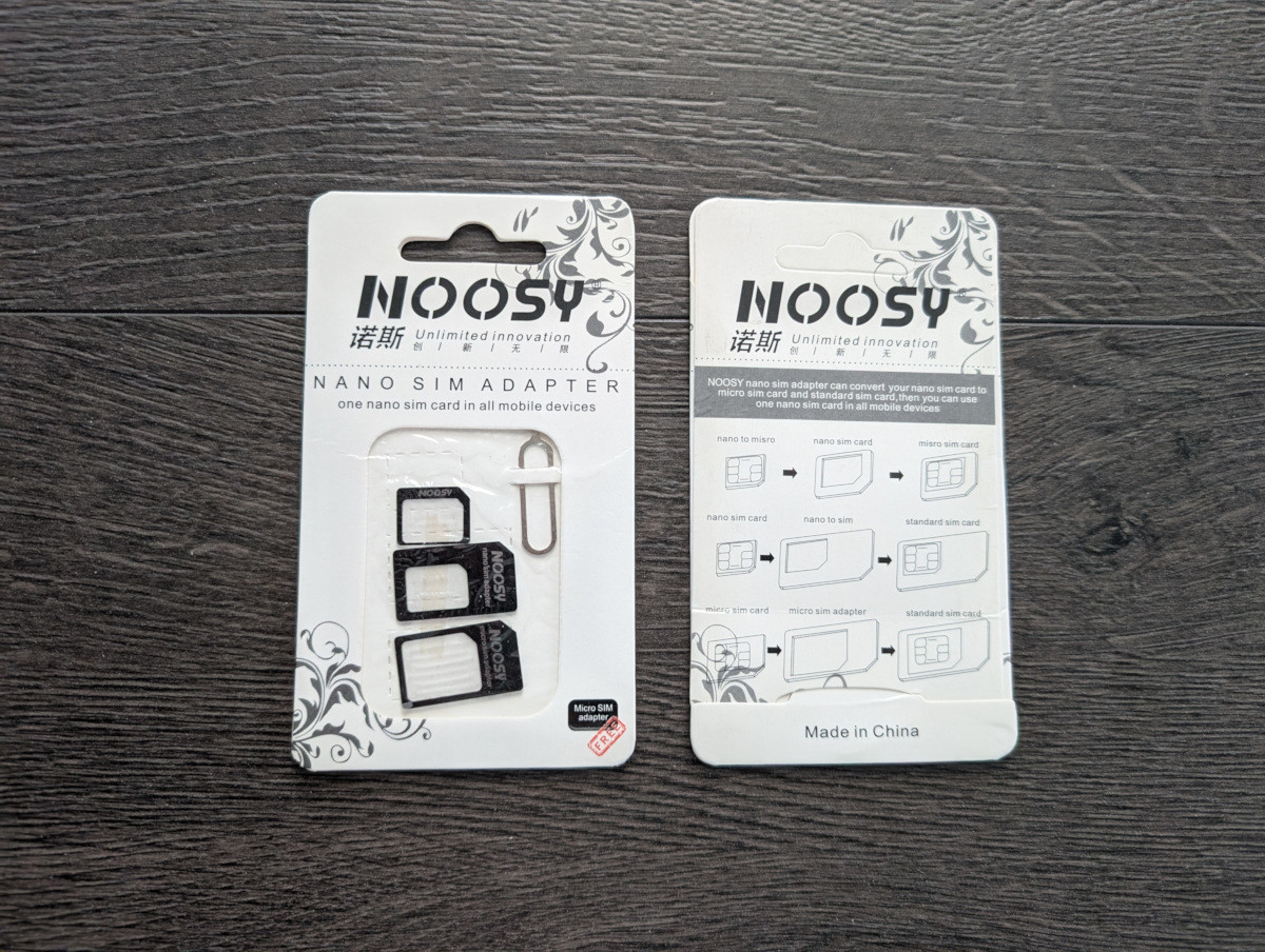 [2x sets] Nano SIM adapter with pin
