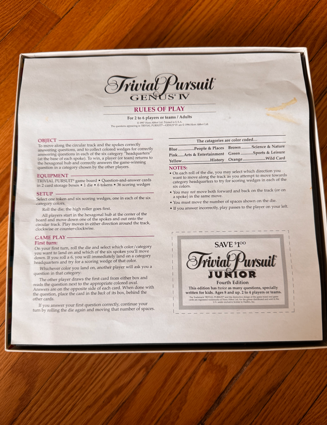 Trivial Pursuit - Genus IV - 1997 *VINTAGE* - photo 3