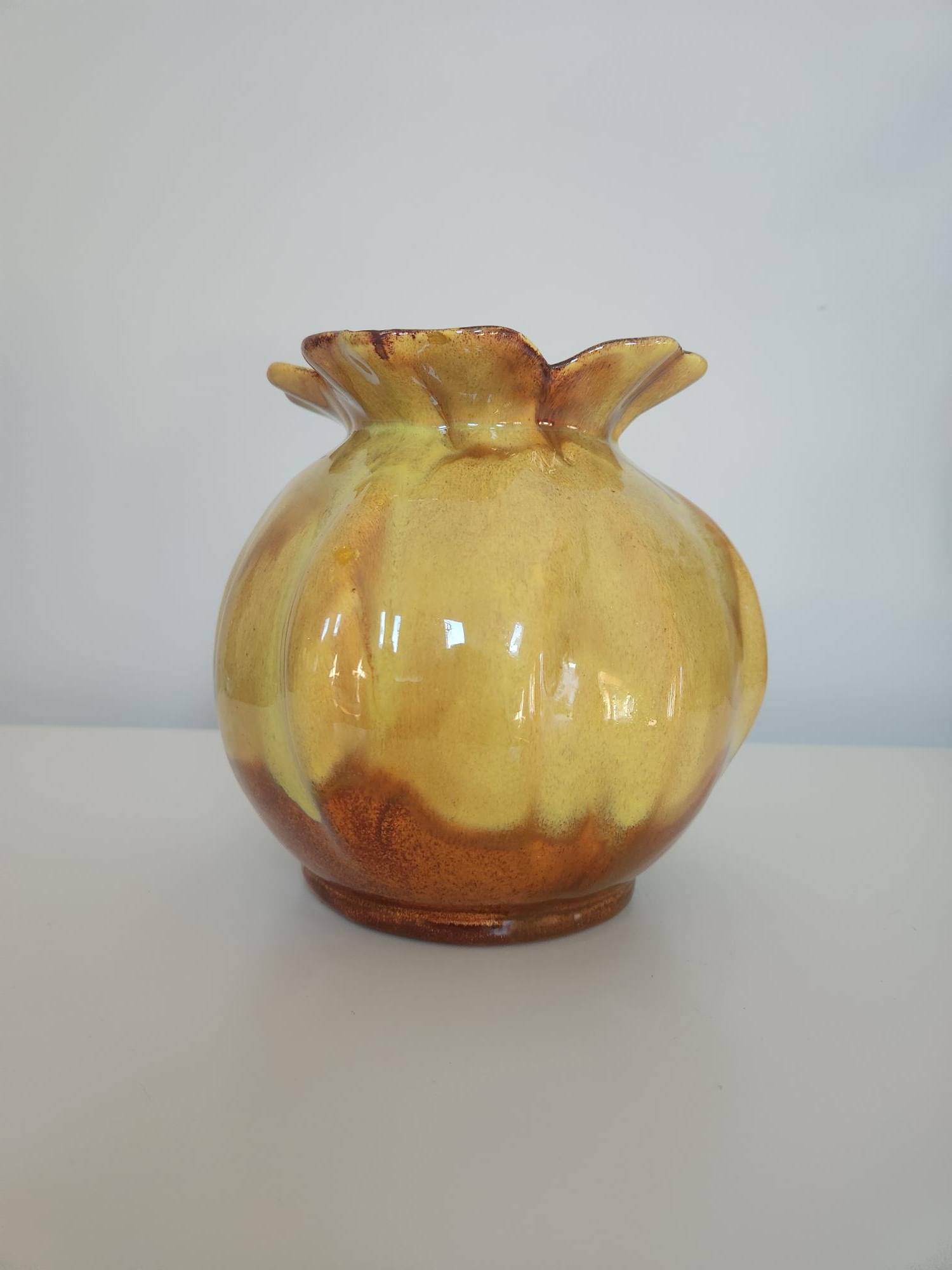Stunning Vintage Mid-Century Style Ceramic Dripglaze Vase - photo 3
