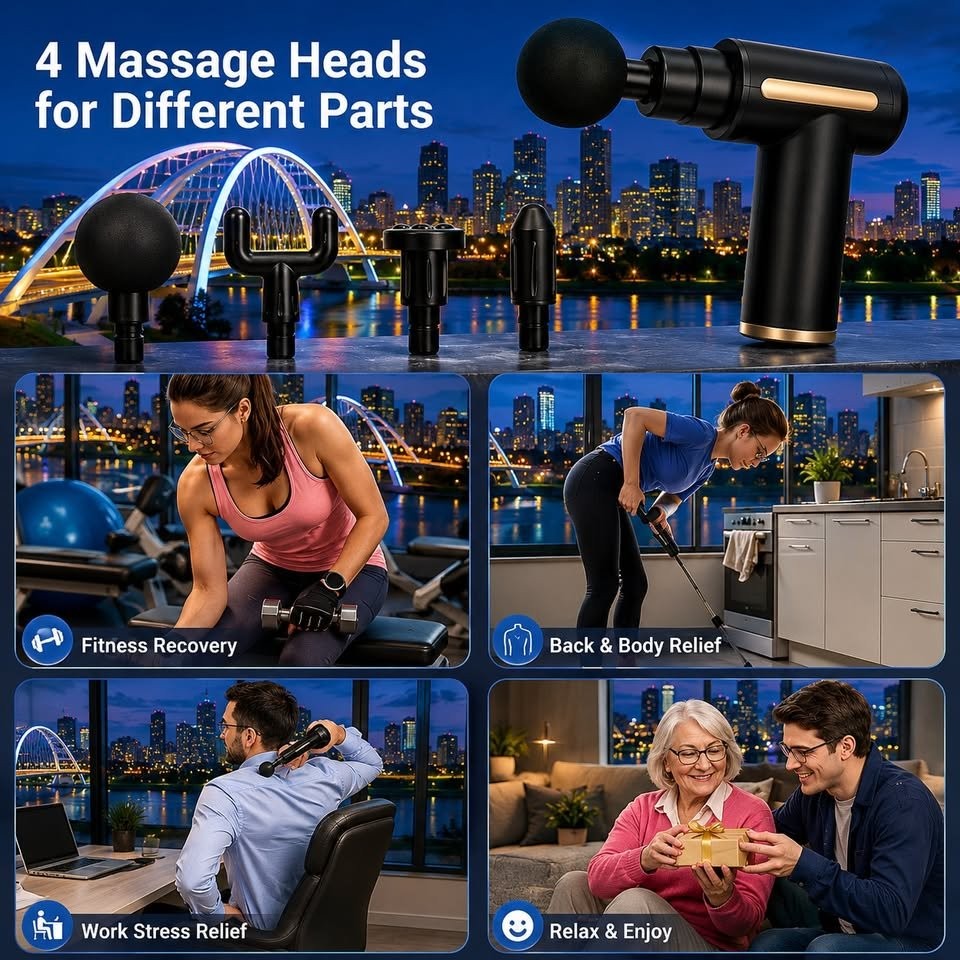 Mini Massage Gun – Deep Tissue Muscle Massager w/ 6 Heads – $20 - photo 4