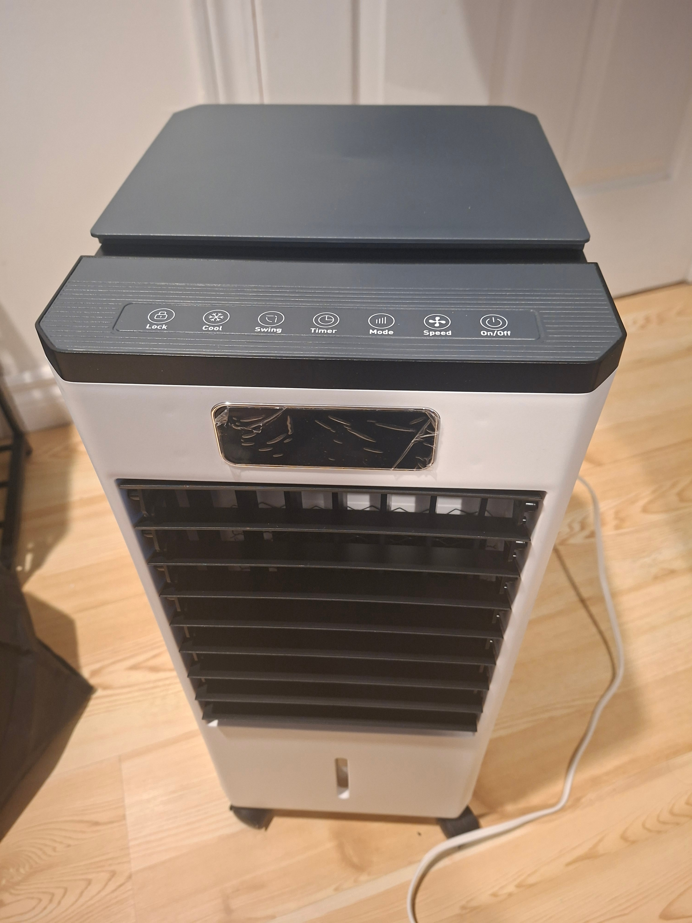 3-in-1 portable evaporative air cooler, humidifier, and fan