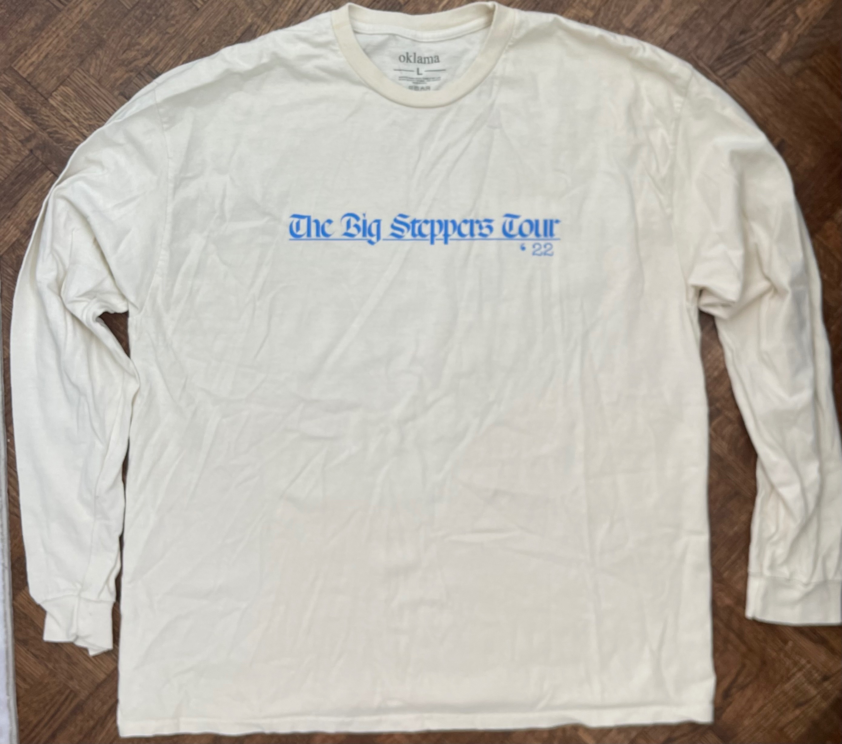Kendrick Lamar Big Steppers Tour Long Sleeve - Cream/Blue - photo 2