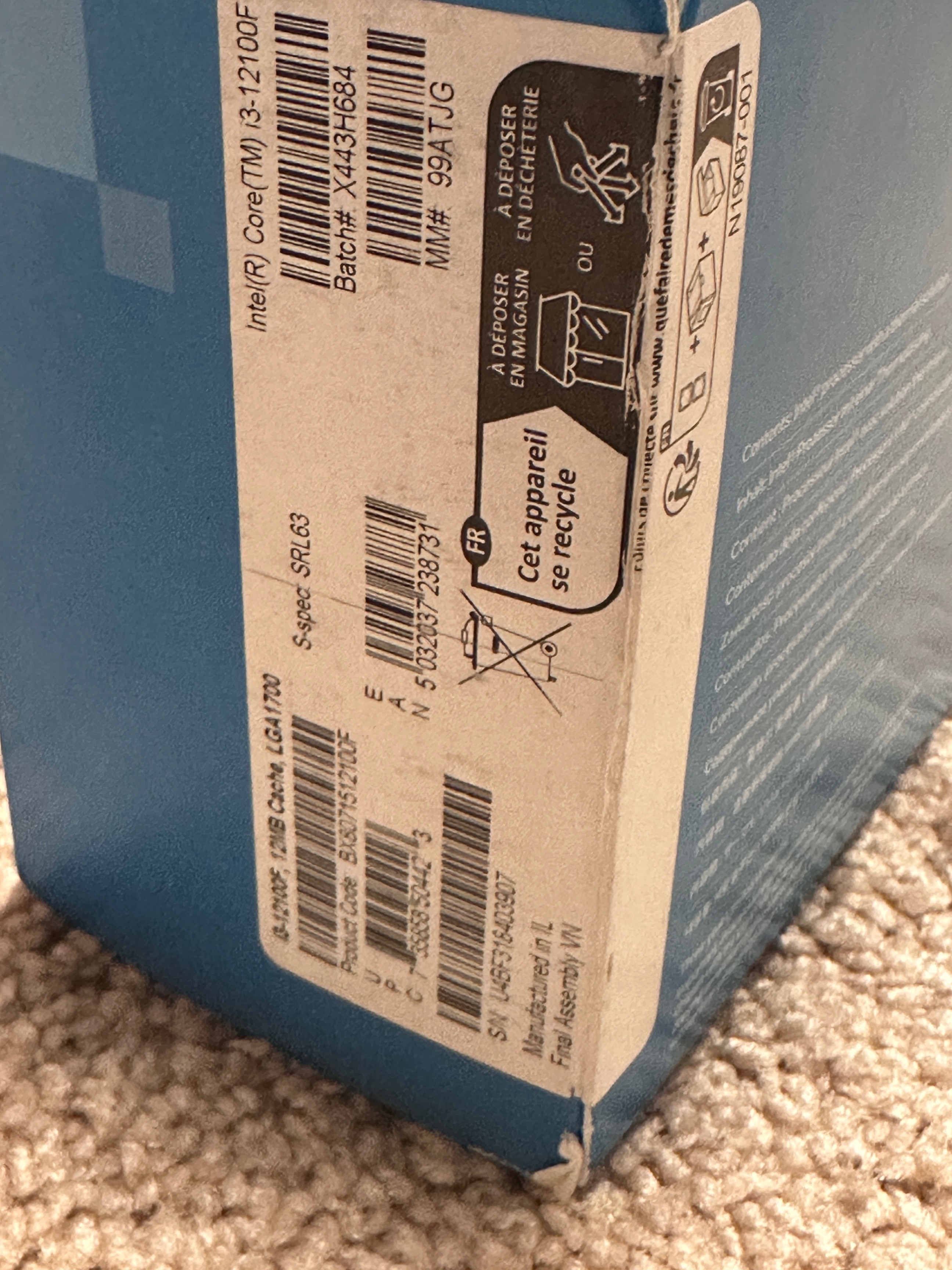 Intel Core i3 (12th Gen) i3-12100 Quad-core (4 Core) 3.30 GHz - photo 4