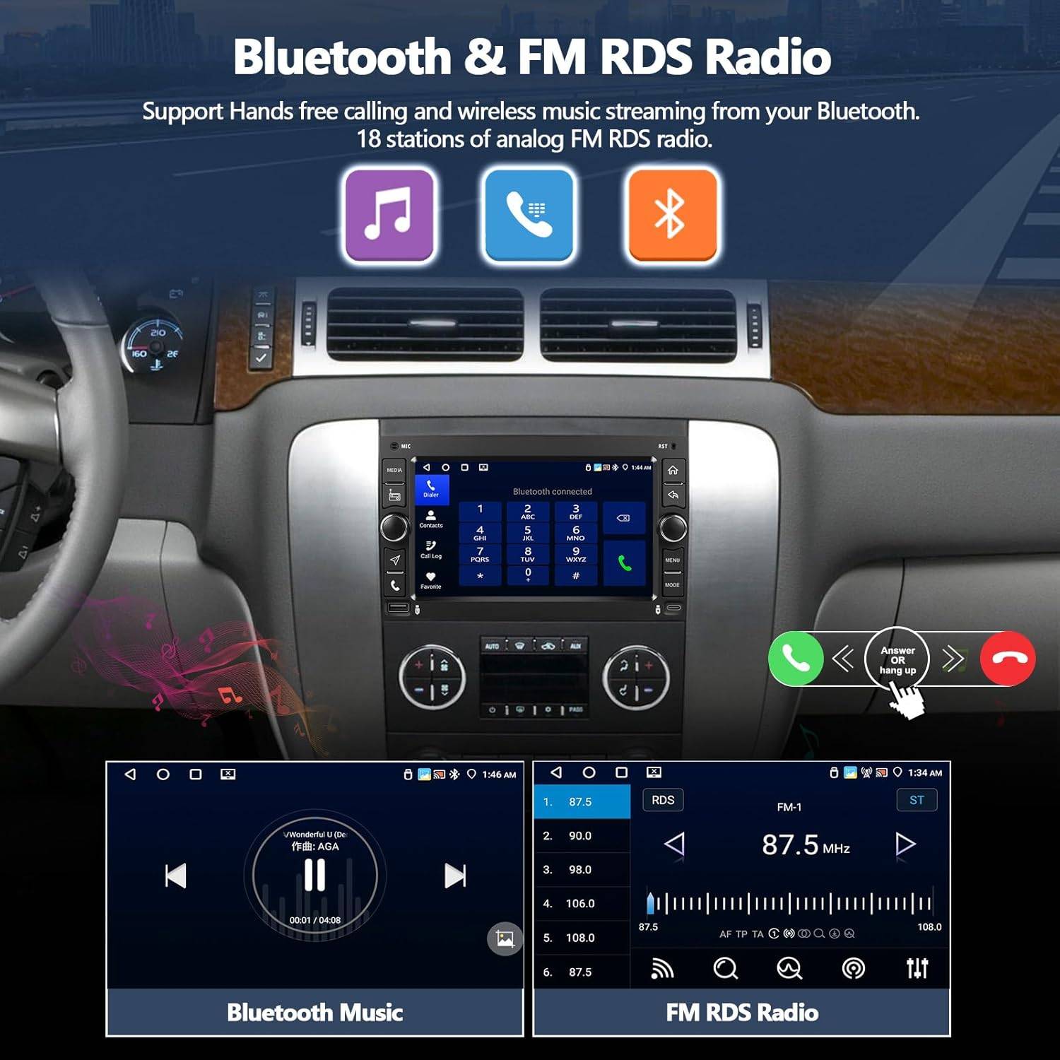 4G+128G Android 15 Car Stereo for GMC Sierra/Chevrolet Chevy - photo 5