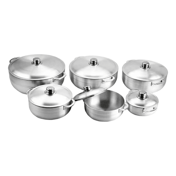 6‑Piece Polishing Aluminum Cookware Set