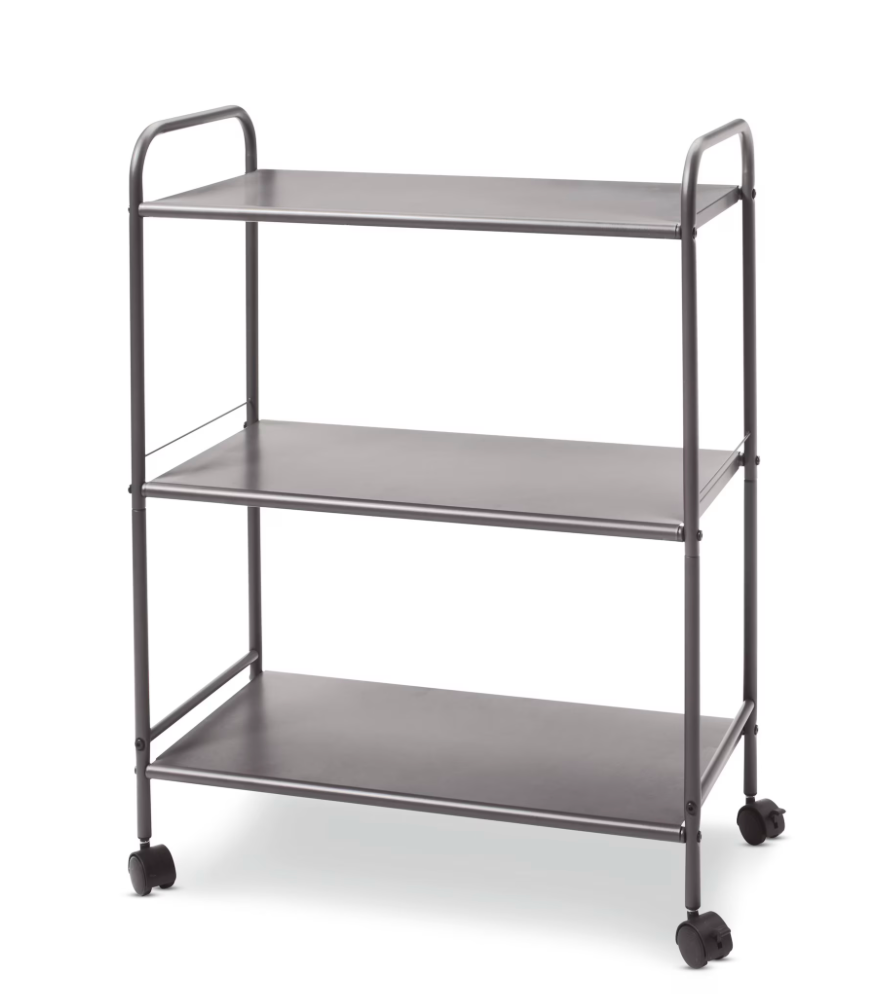 Radiant 3-Tier Utility Cart with Wheels – Grey