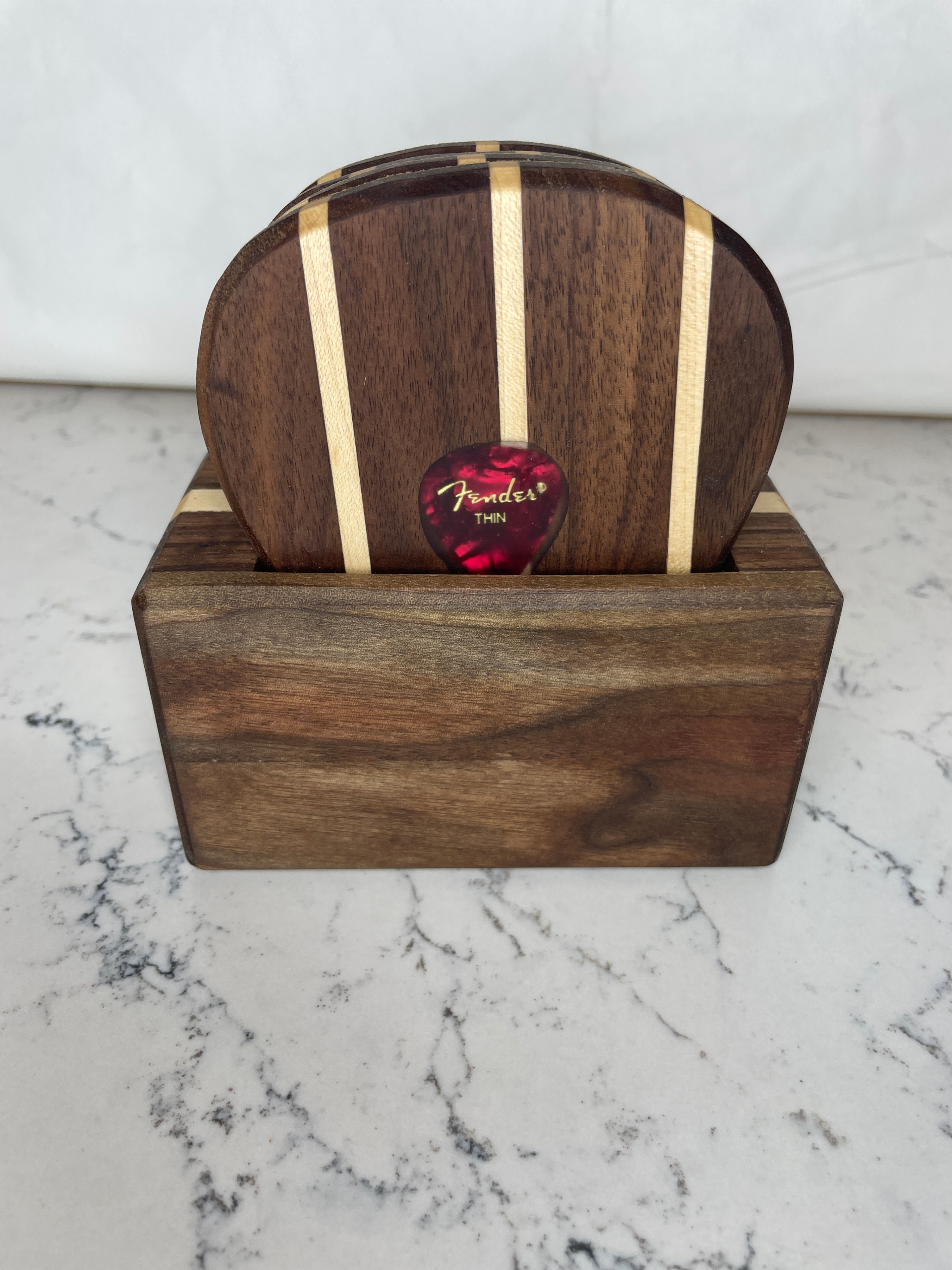 “Pick-in-Pick” Guitar Pick Wooden Coasters - photo 3