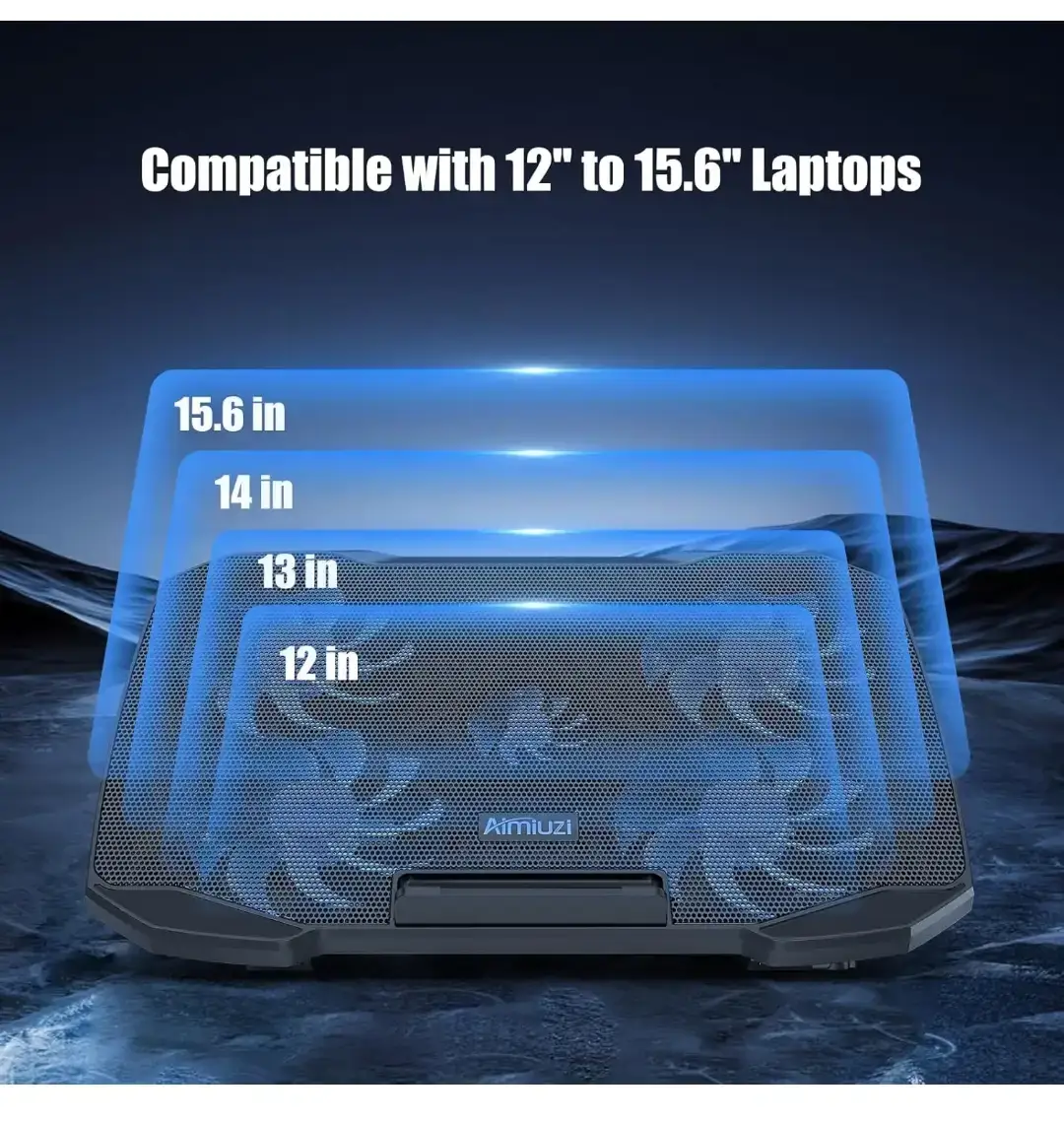 AIMIUZI Laptop Cooling Pad for 12-15.6 Inch Laptops - photo 3