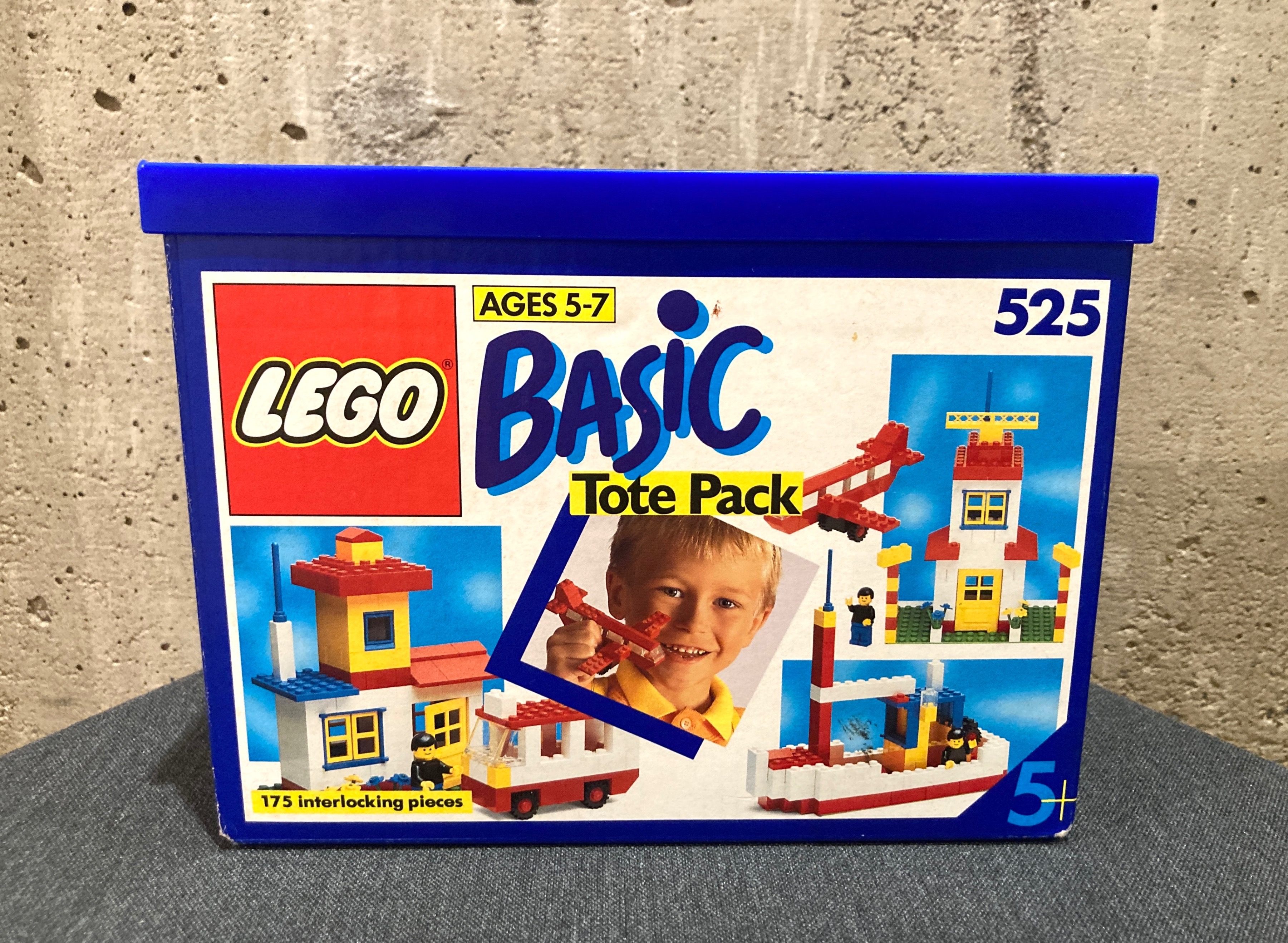 *NEW* VTG 1990 LEGO Basic Tote Pack 525 Building Set Sealed Rare - photo 2