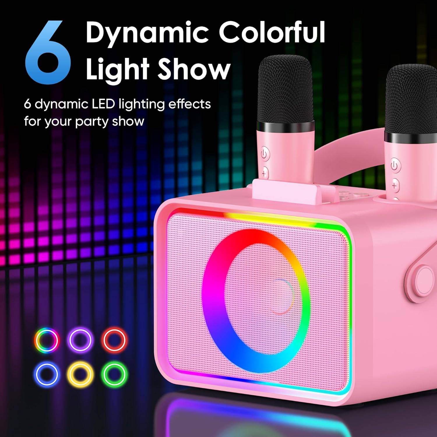 Karaoke Machine, Portable Bluetooth Speaker - photo 4