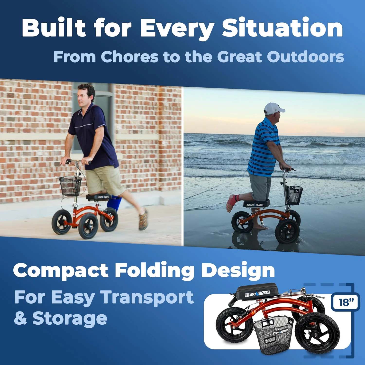 KNEEROVER ALL TERRAIN STEERABLE KNEE SCOOTER WITH STABILIZER - photo 5