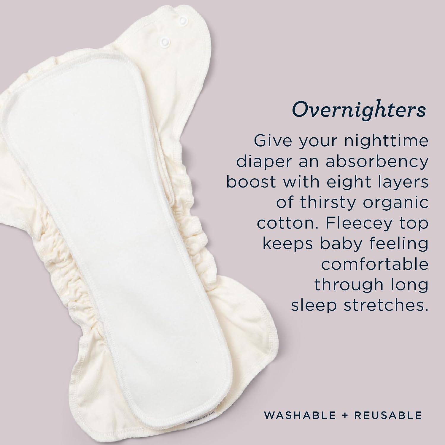 Esembly Organic Cotton Overnighters Diaper Boosters - Pack of 4 - photo 3