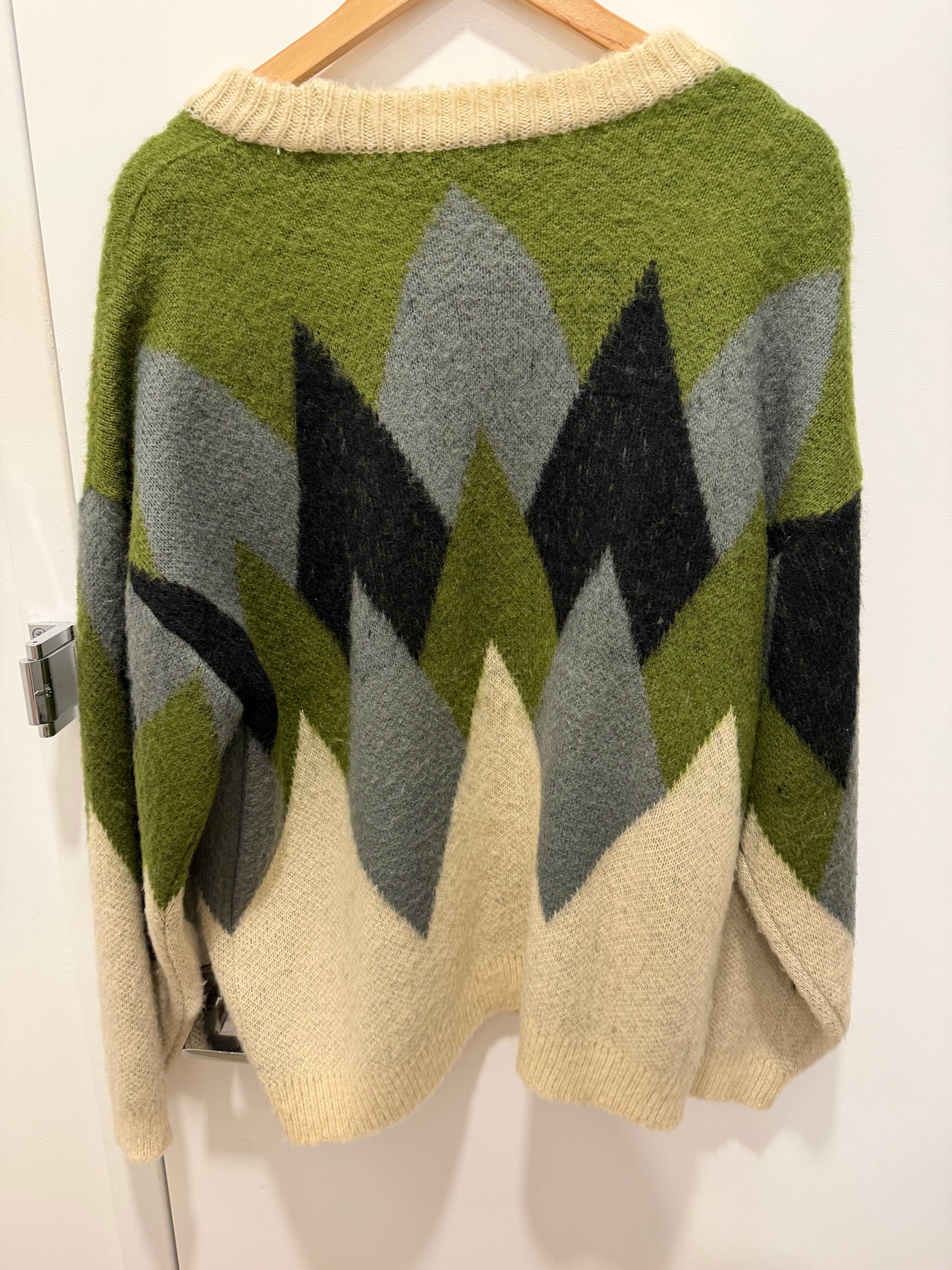 KNITTED Geometric Pattern Cardigan – Size M - photo 4