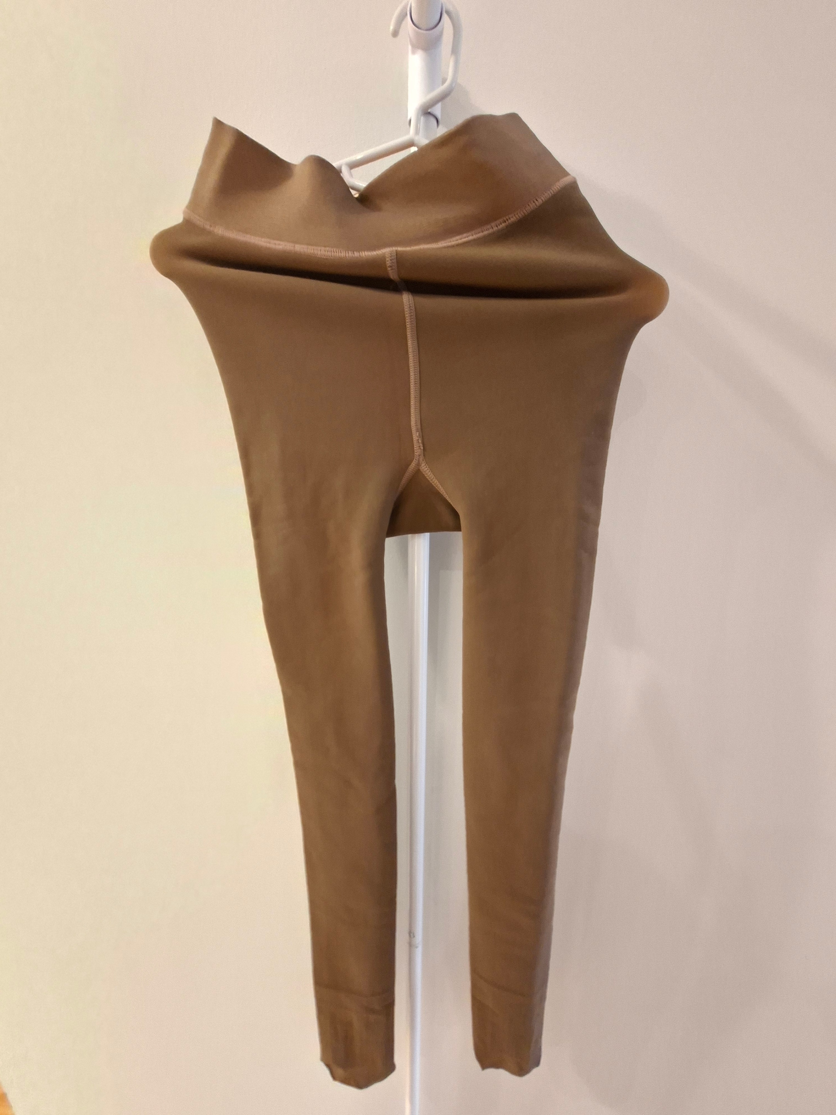 Black and coffee colored fleece-lined pantyhose/tights - photo 2