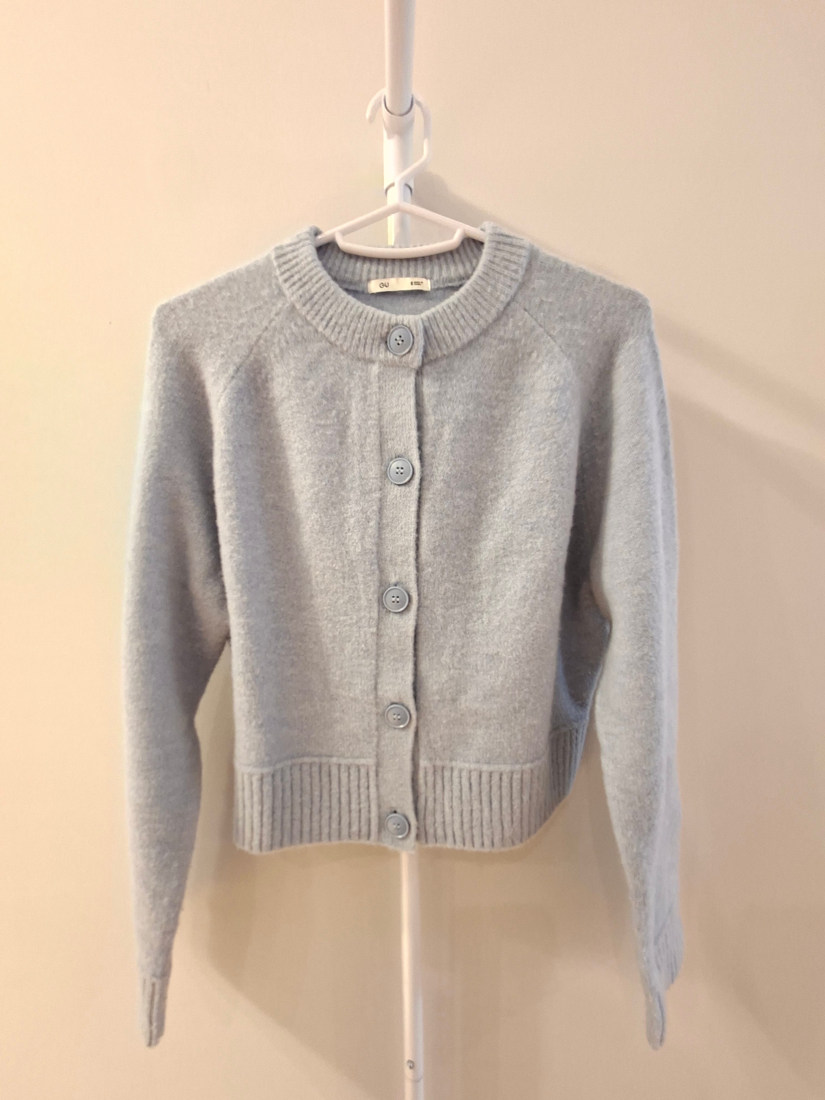 GU Light Blue Button-Up Cardigan