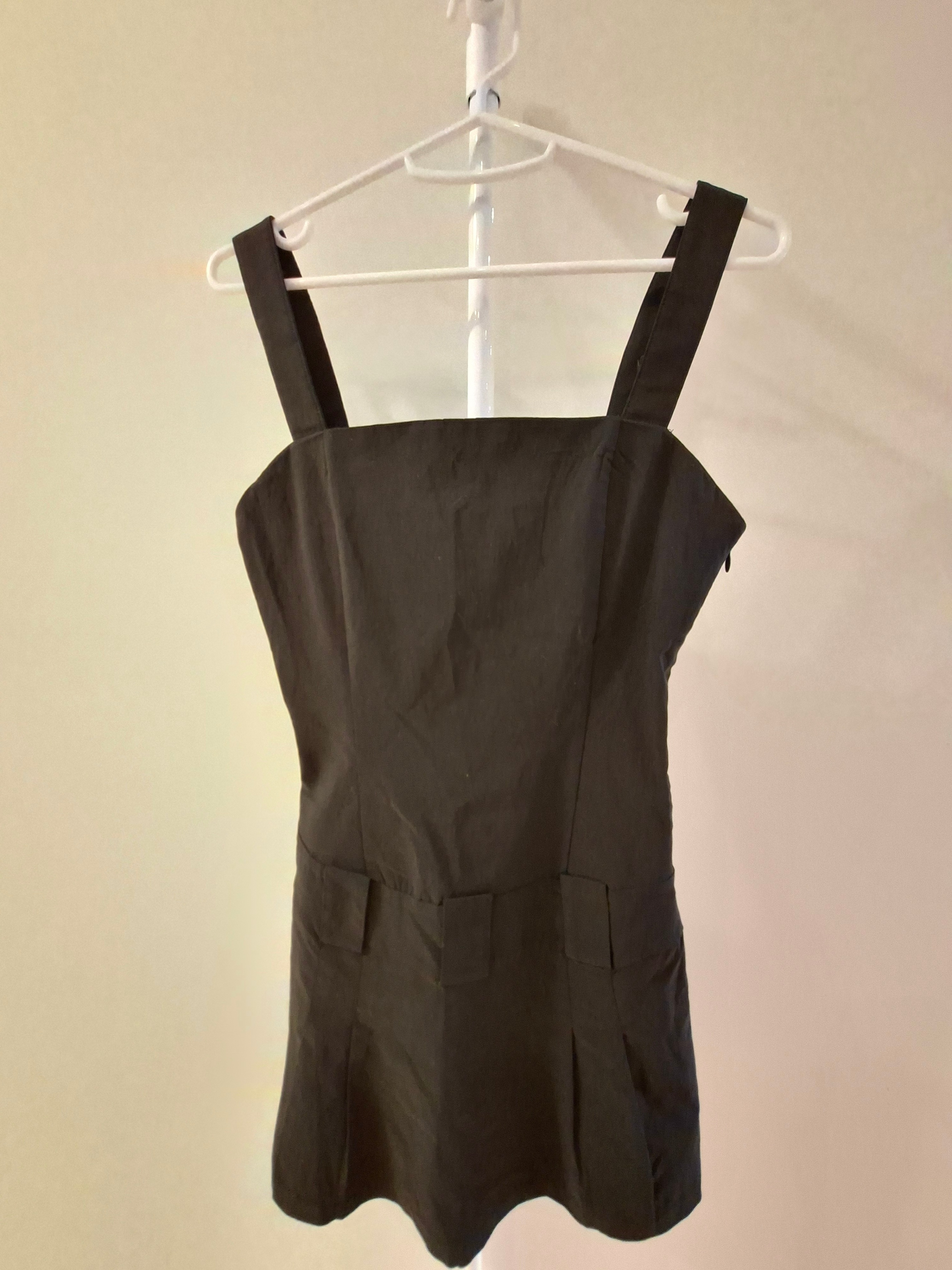 Black pinafore dress