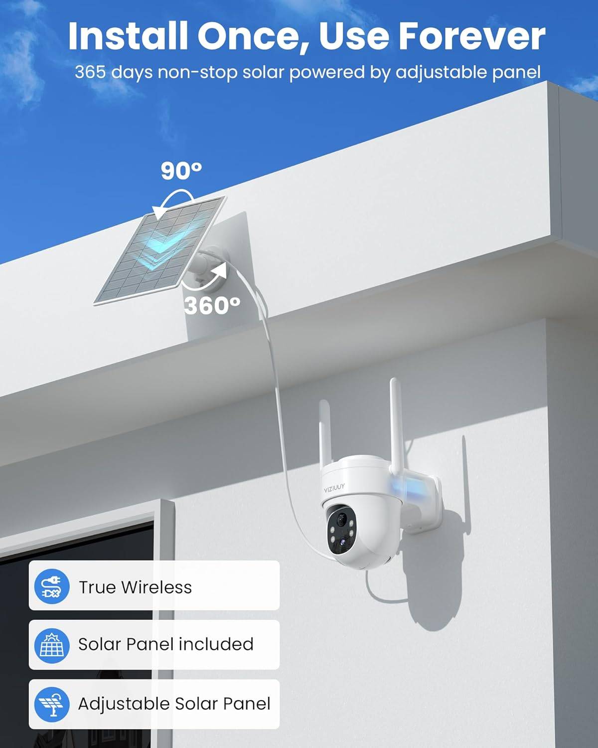 Outdoor Security Camera with Solar Panel - photo 5
