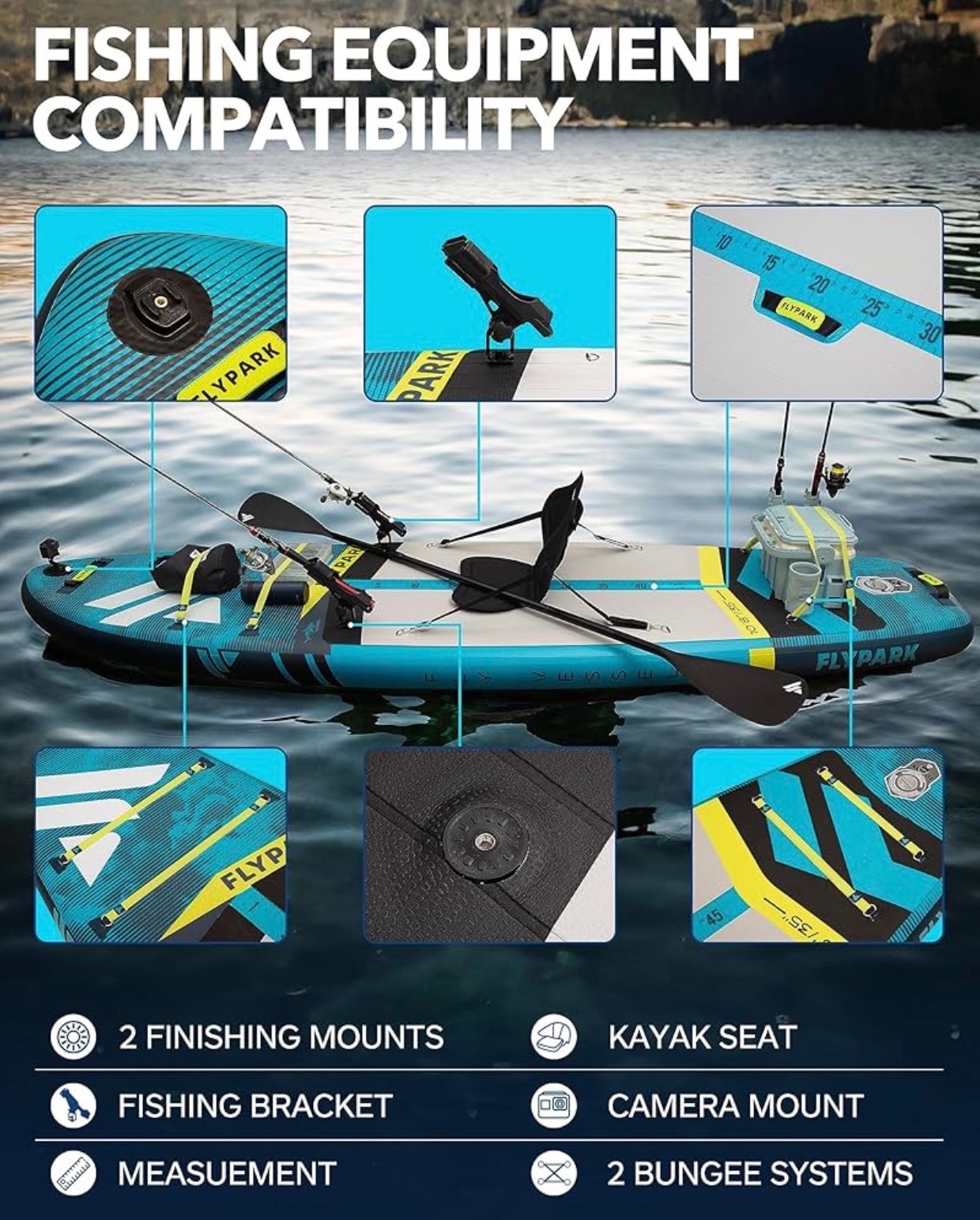 Paddle Board 10'8/11'x35'' Extra Wide Paddleboard Camera Mount - photo 4