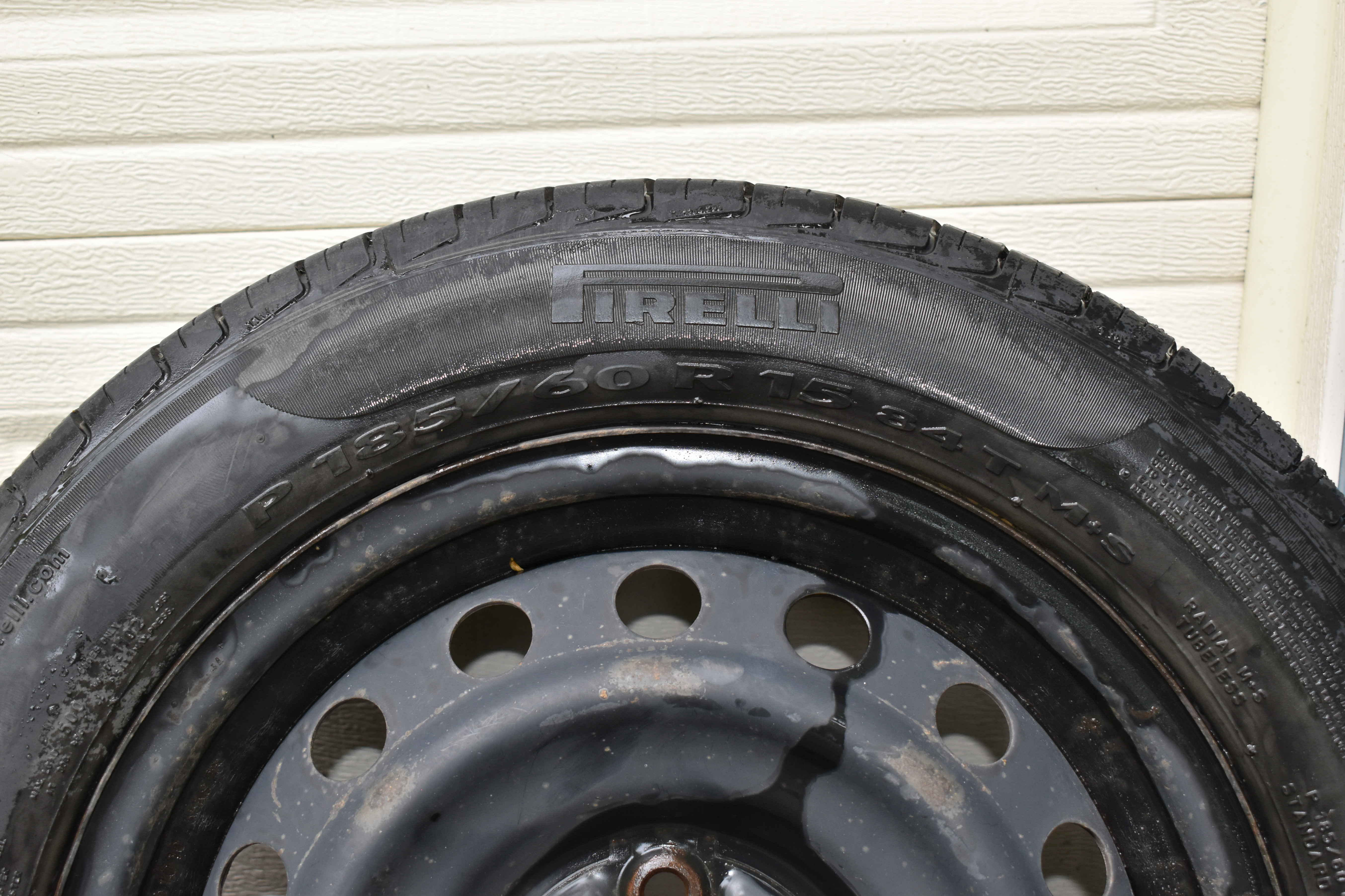 185-60 R15 Tires on 4*100 steel wheels