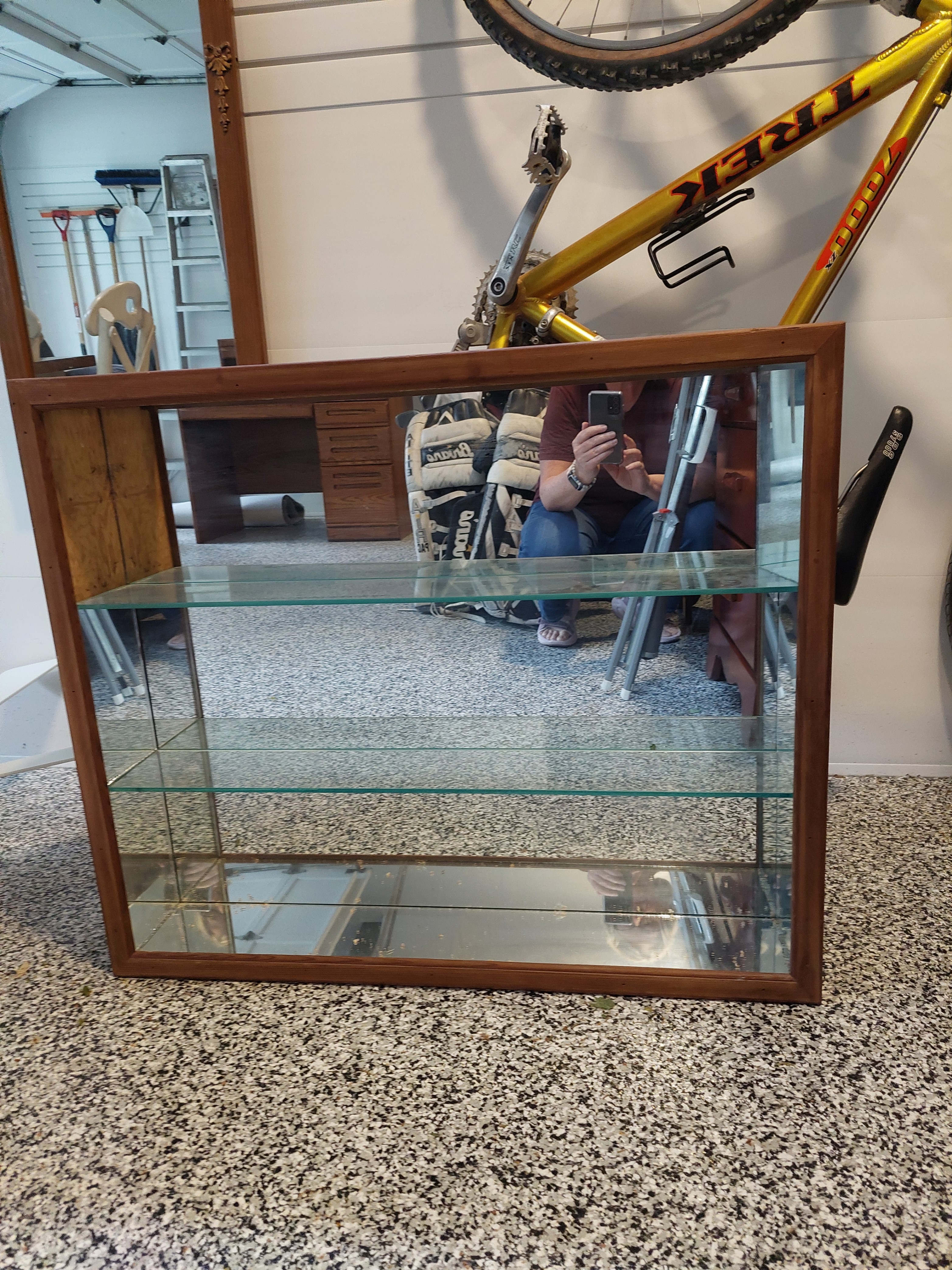 Wooden Display Cabinet with Glass Shelves - photo 4