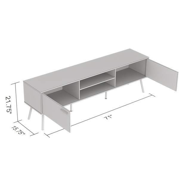 TV Stand-71"Long/Brown Reclaimed Wood with 2 Closed Door - photo 3