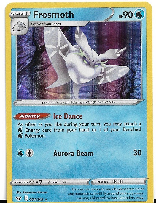 Pokemon Frosmoth 064/202 Sword & Shield Base Holo NM
