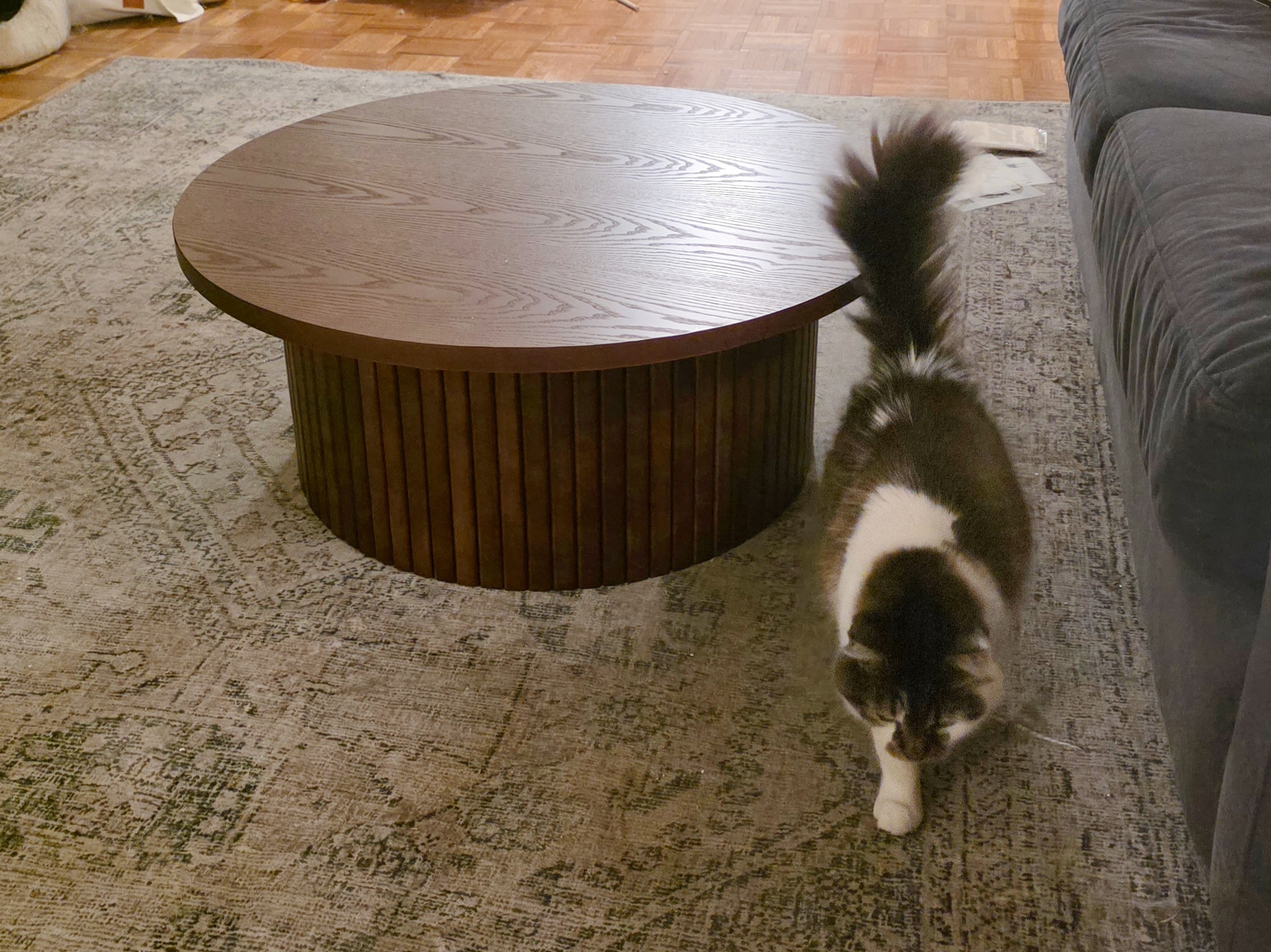 LifeStorey Kendrick Fluted Round Coffee Table - Walnut - photo 2